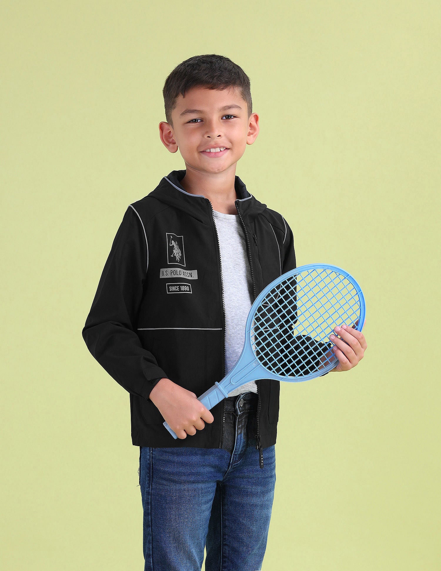 Boys Regular Fit Printed Casual Jacket