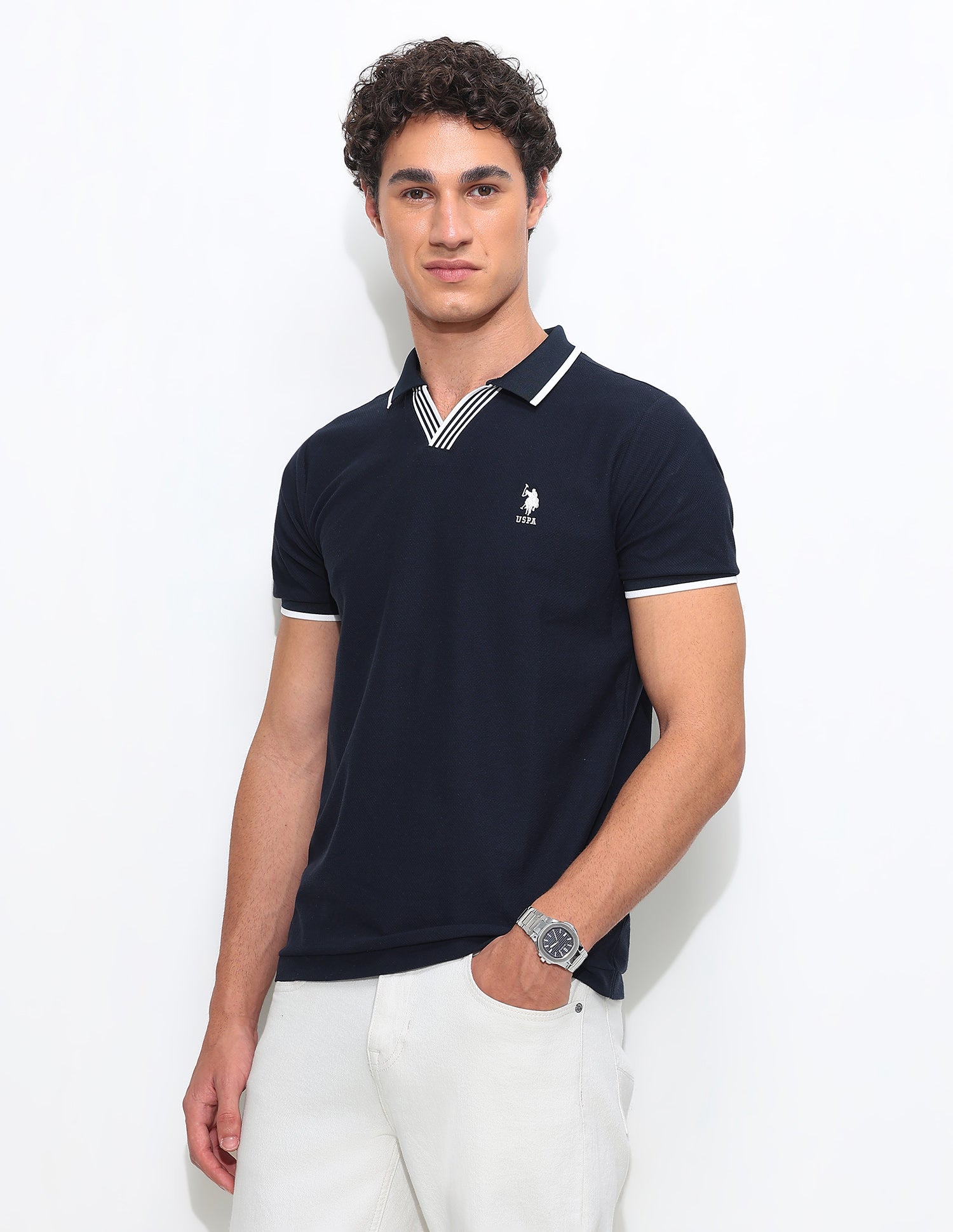 Solid Slim Fit Polo Shirt