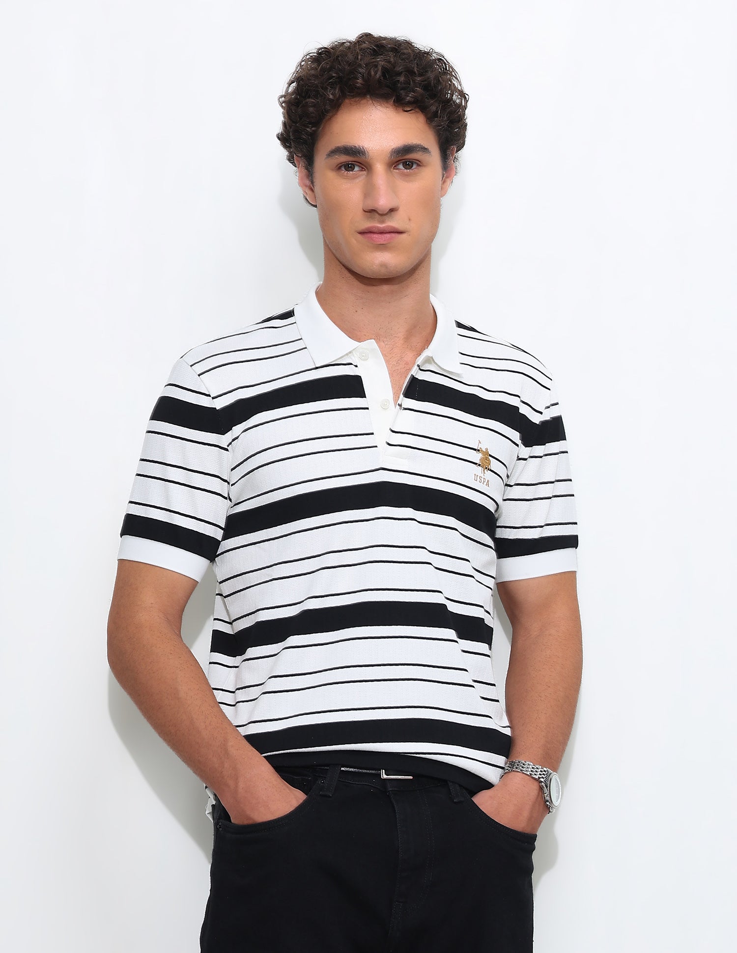 Horizontal Striped Slim Fit T-Shirt