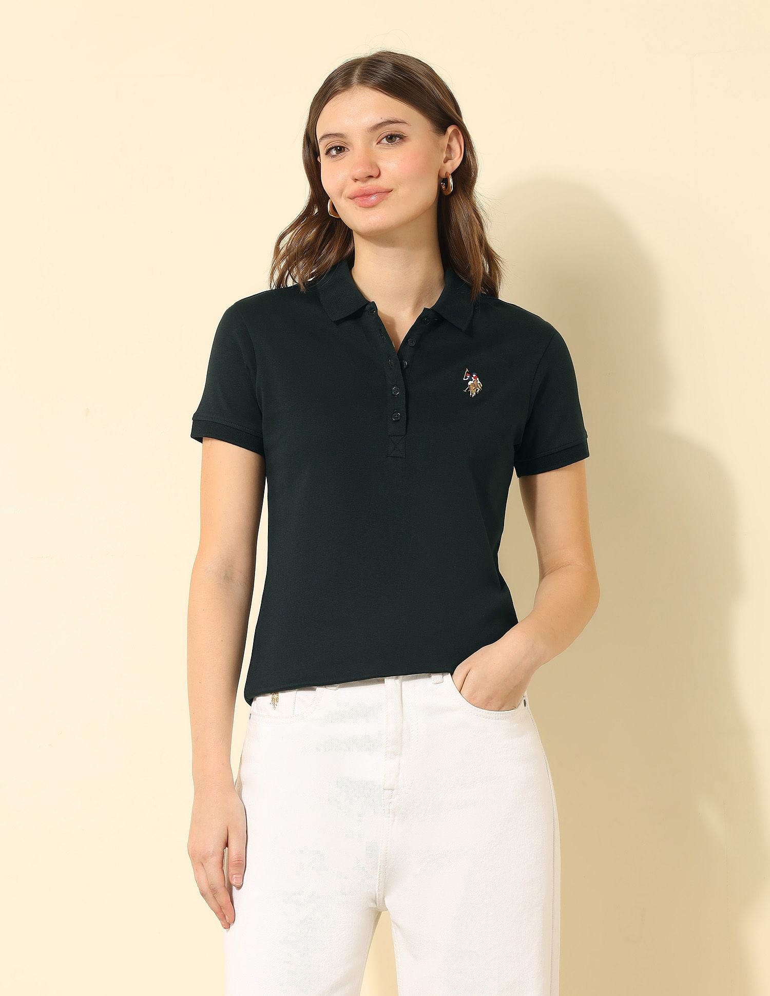 Regular Fit Solid Polo Shirt