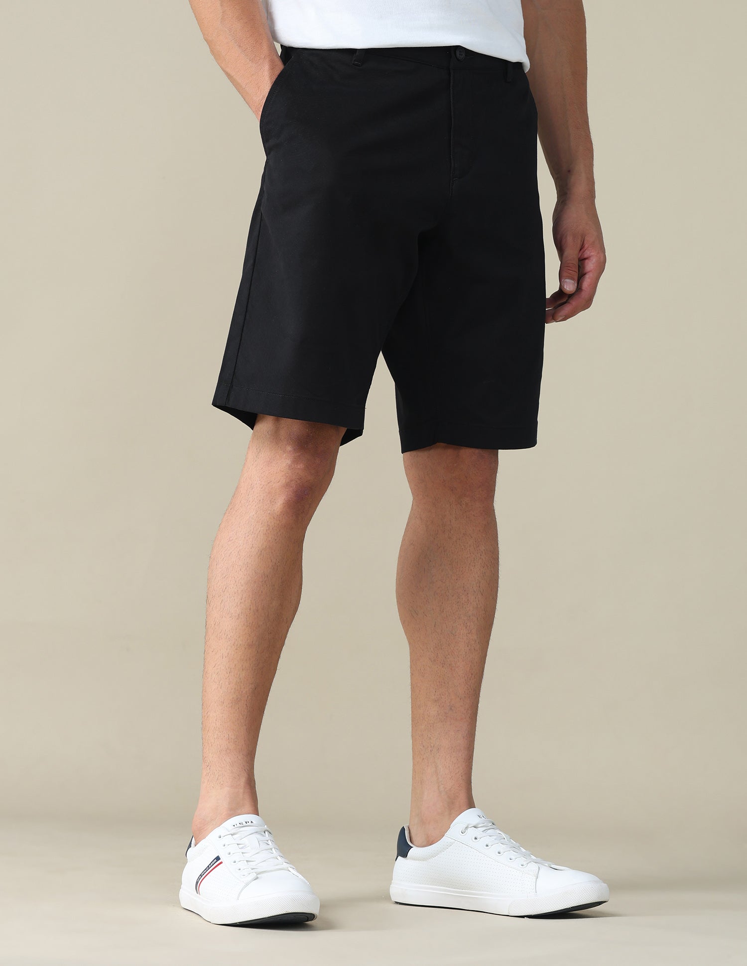 Solid Slim Fit Shorts