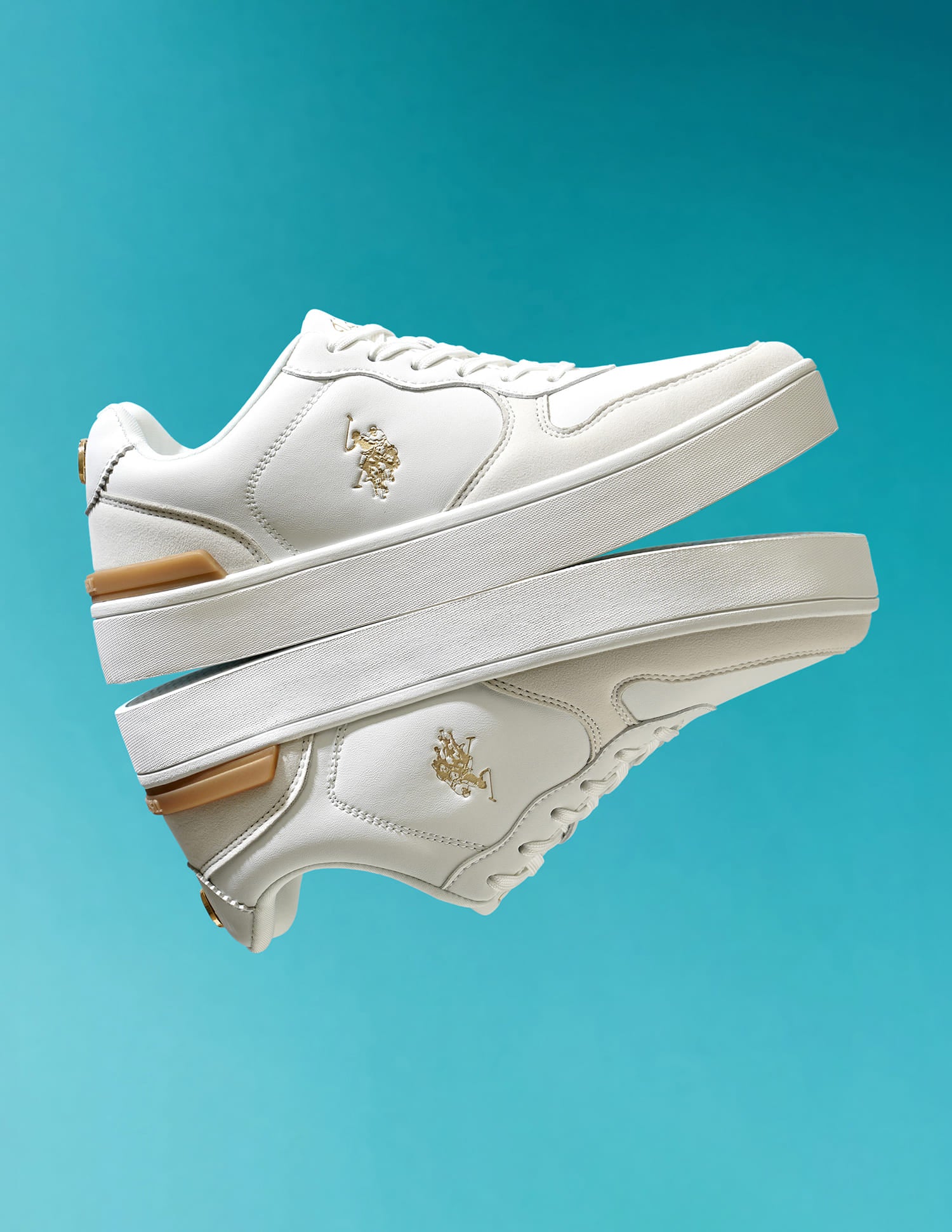 Women Ingrid 2.0 Colour Blocked Sneakers Off White - U.S. Polo Assn. India | Large