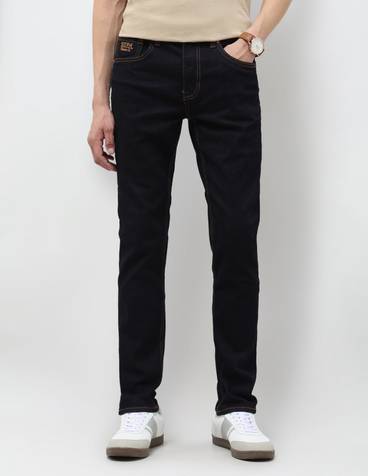 Brandon Slim Tapered Fit Blue Jeans