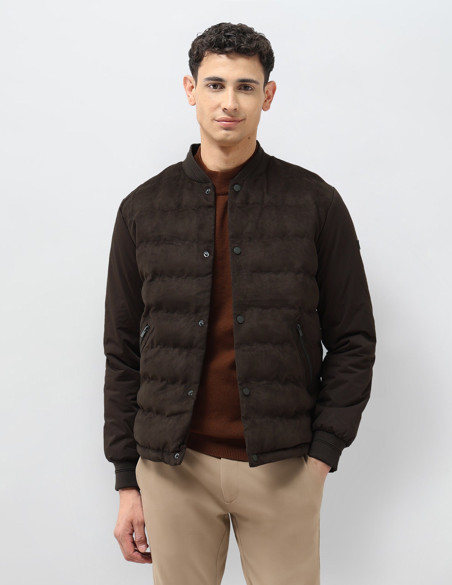 Solid Regular Fit Puffer Jacket
