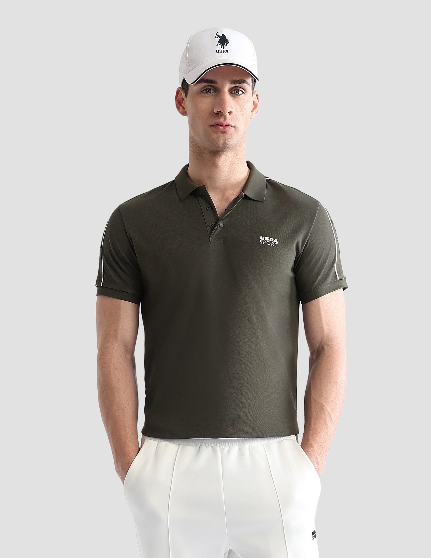 Solid Regular Fit Active Polo Shirt