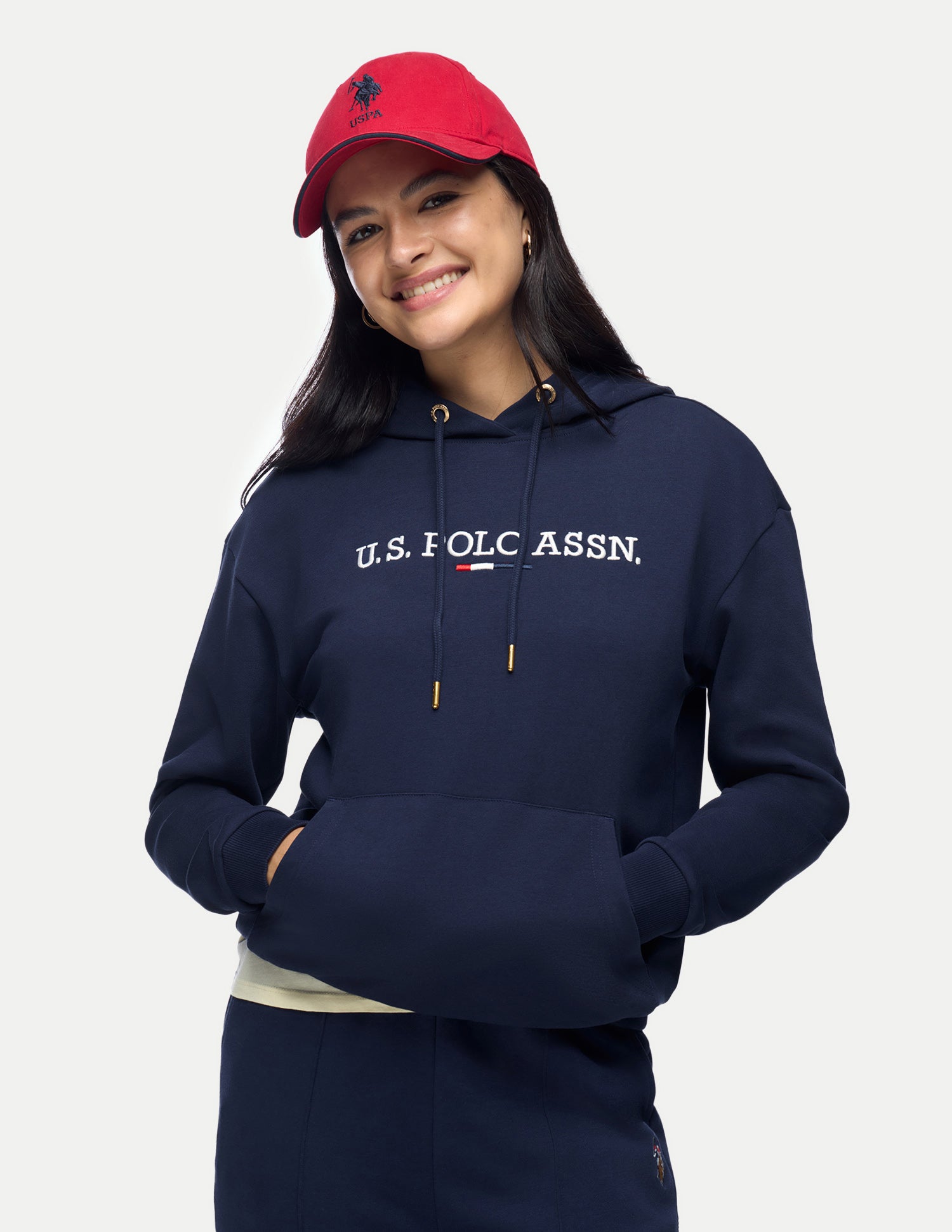 Brand Embroidered Relaxed Fit Sweatshirt Blue - U.S. Polo Assn. India | Large
