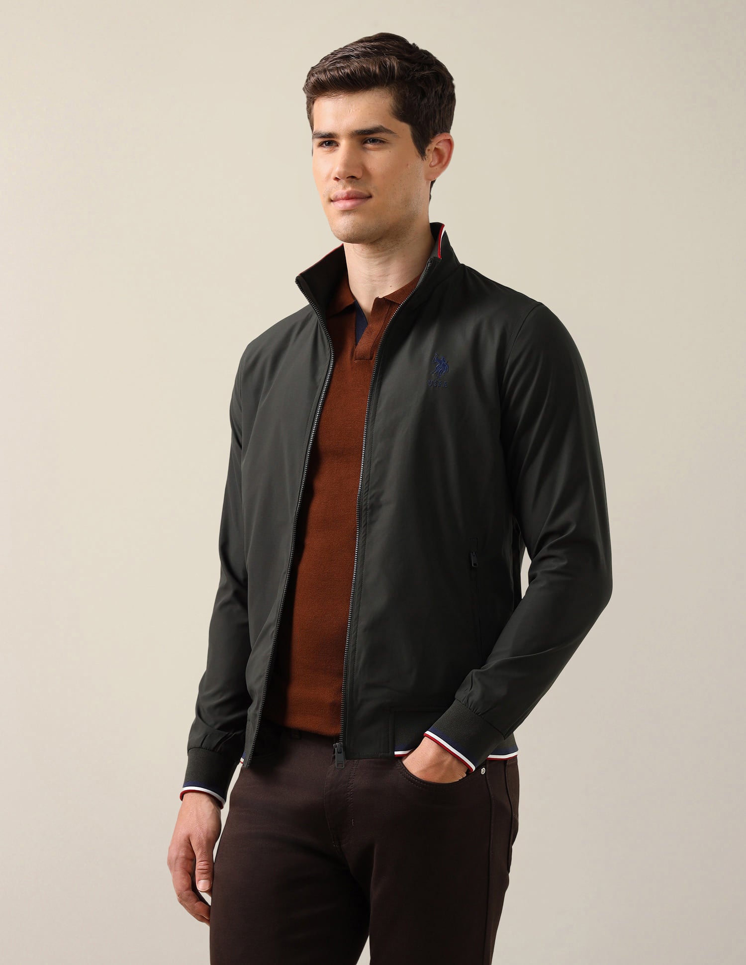 Regular Fit Jacket Olive - U.S. Polo Assn. India | Large