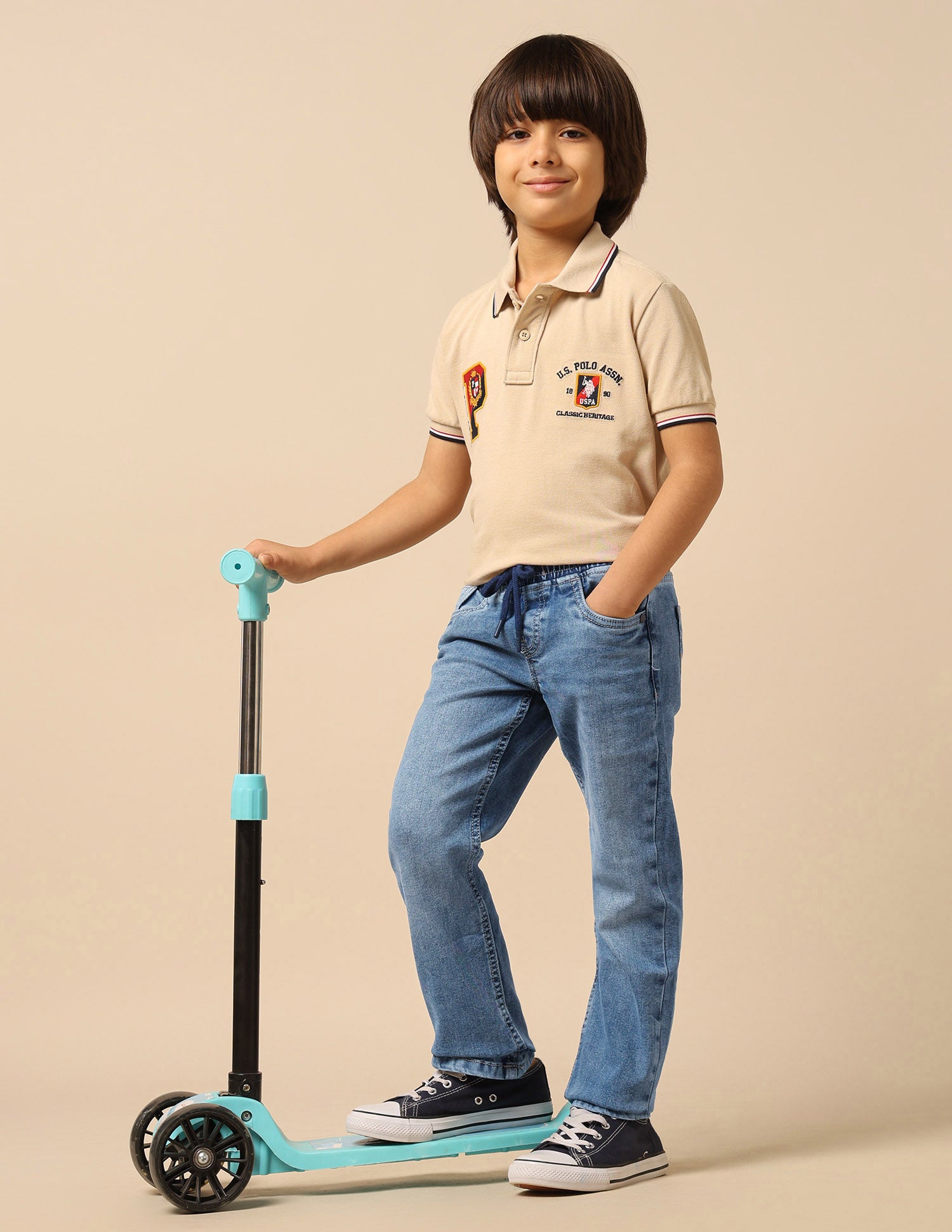 Boys Stone Washed Relaxed Fit Jeans