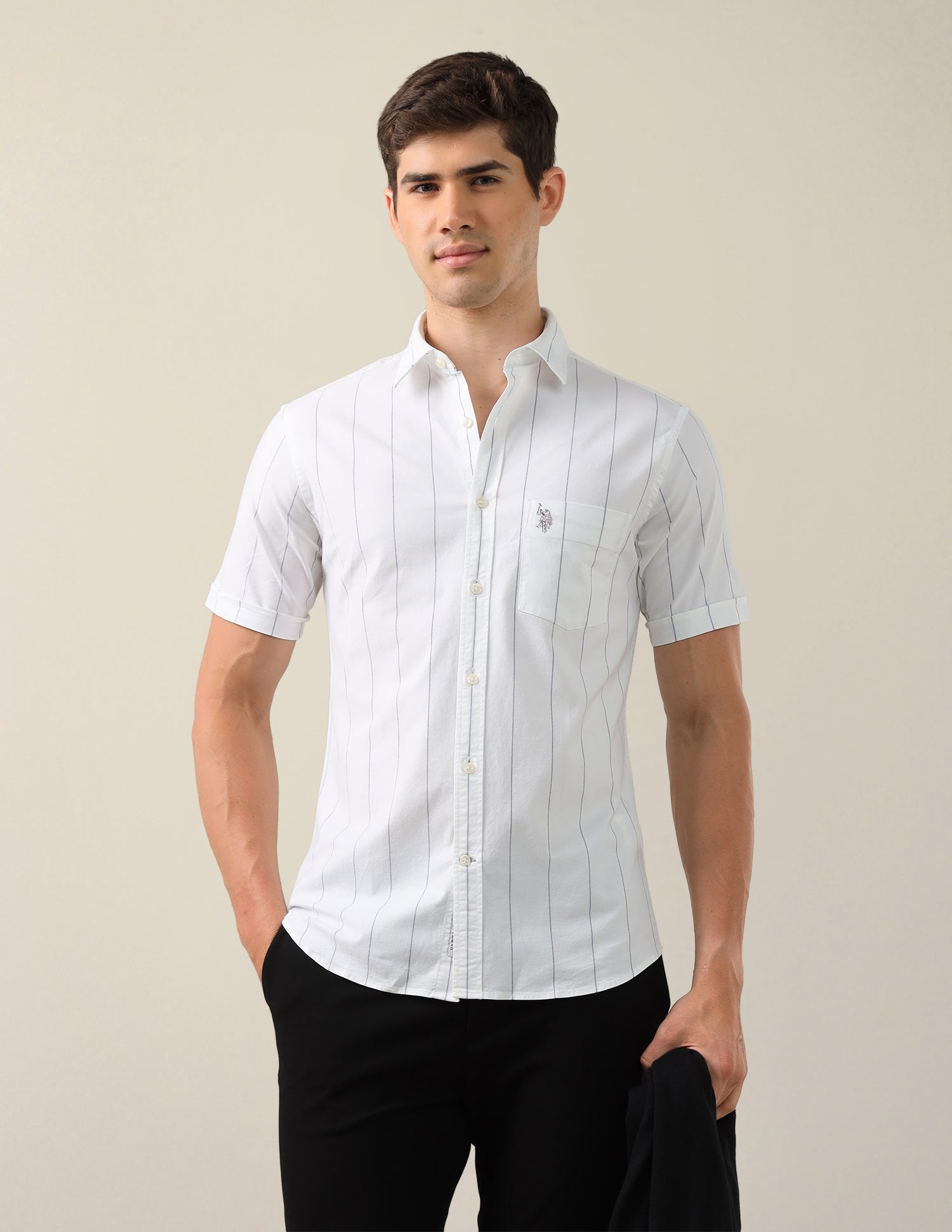 Oxford Tailored Fit Shirt Purple - U.S. Polo Assn. India | Large
