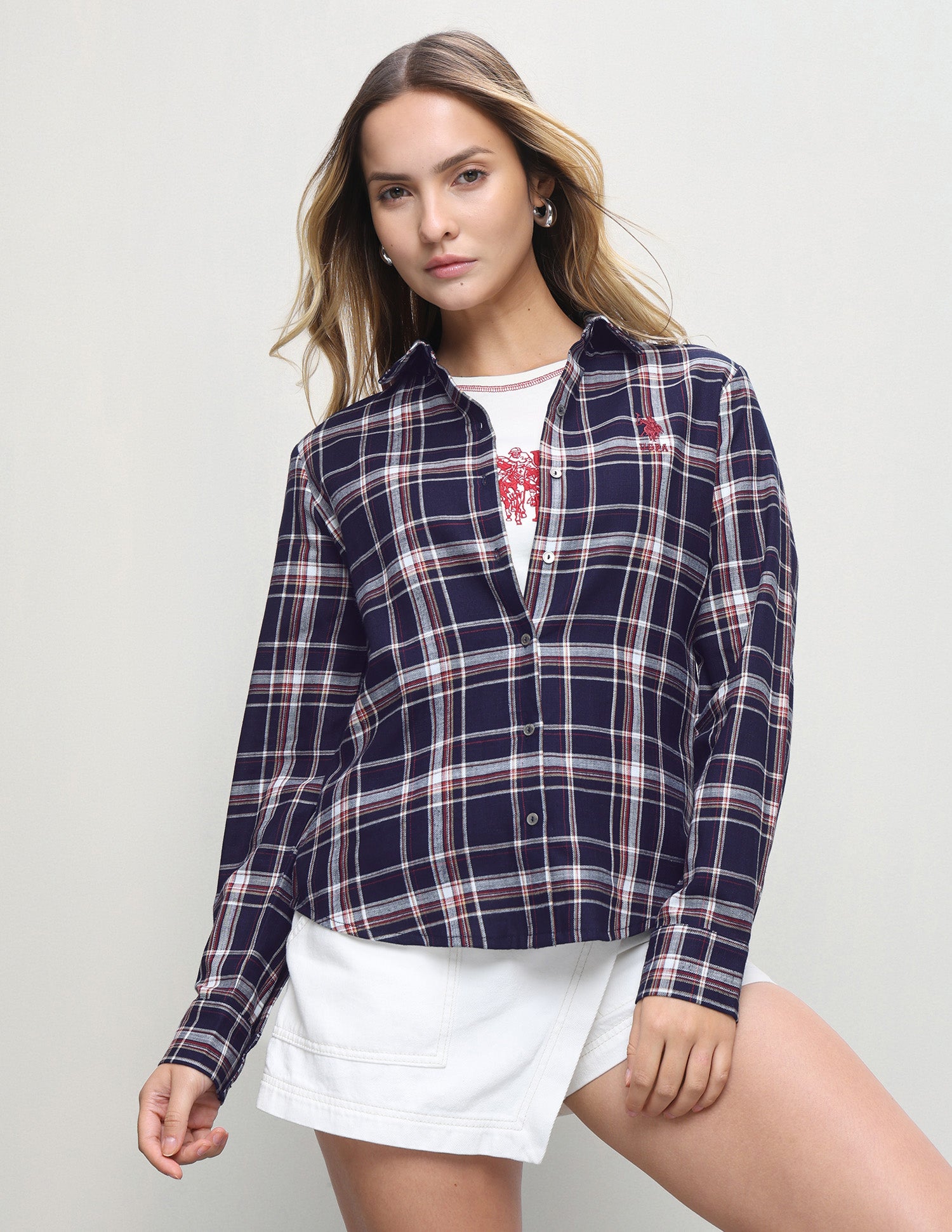 Plaid Checked Regular Fit Shirt Multicolour - U.S. Polo Assn. India | Large