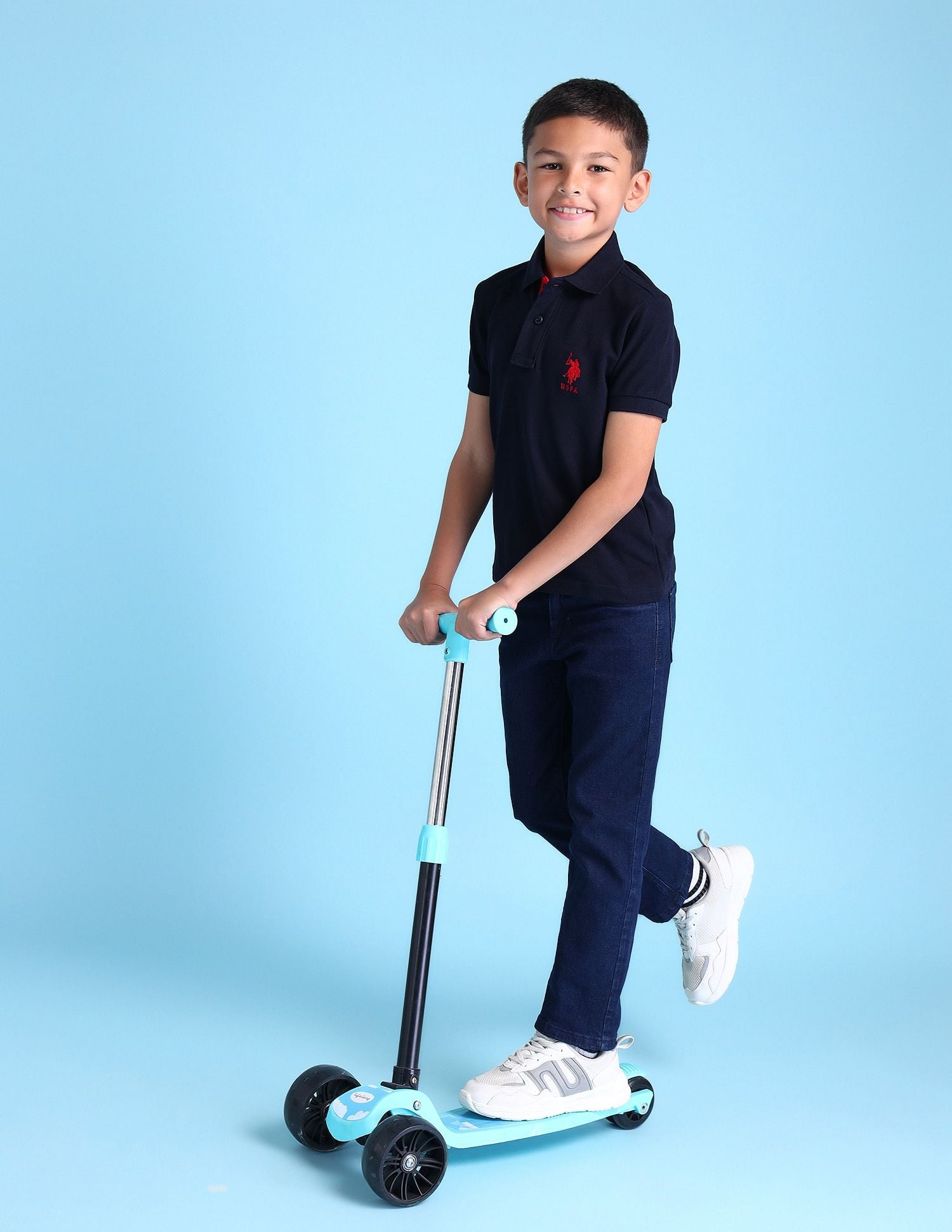 Boys Solid Polo Shirt Navy - U.S. Polo Assn. India | Large