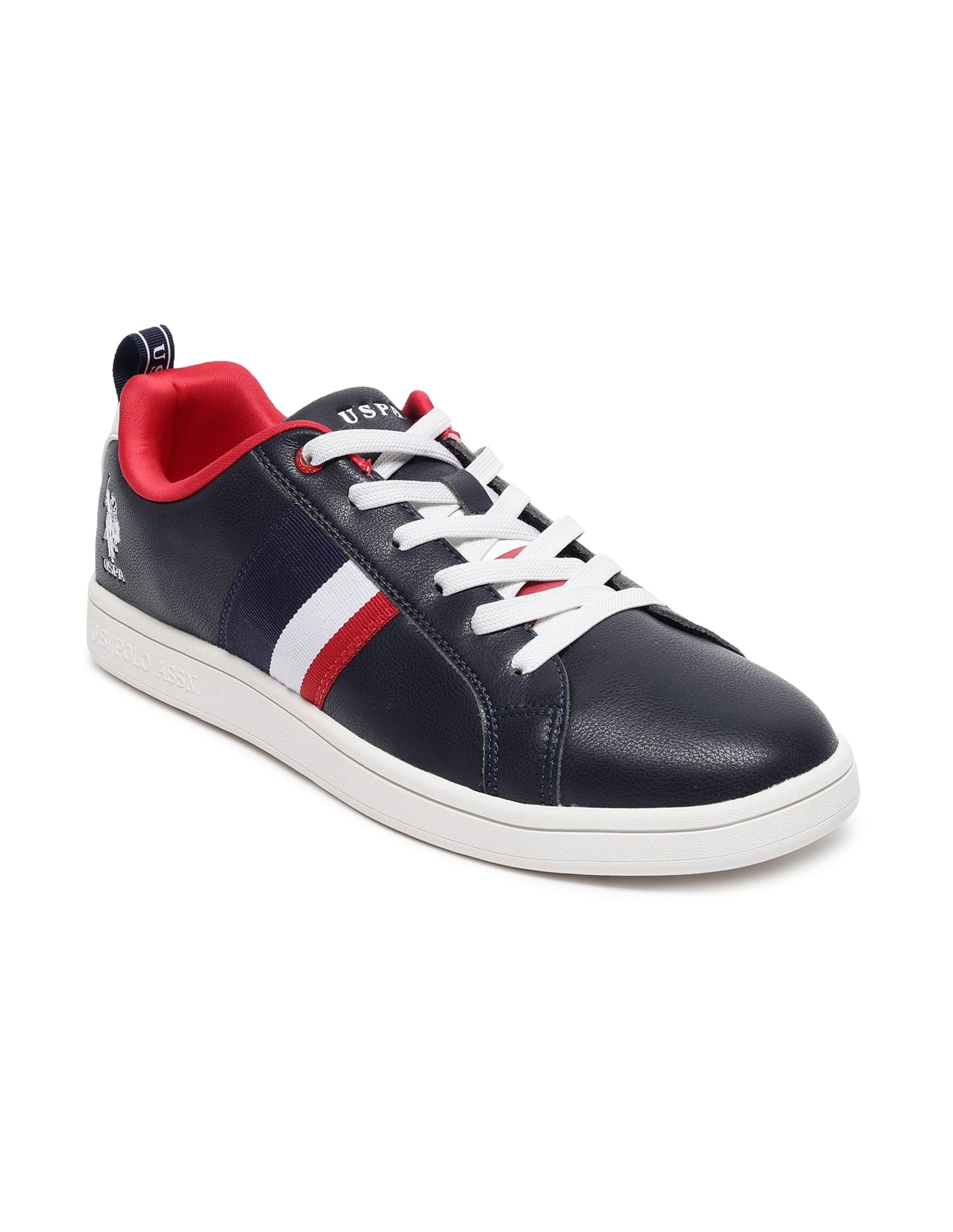 Striped Panelled Lace Up Lenart Sneakers