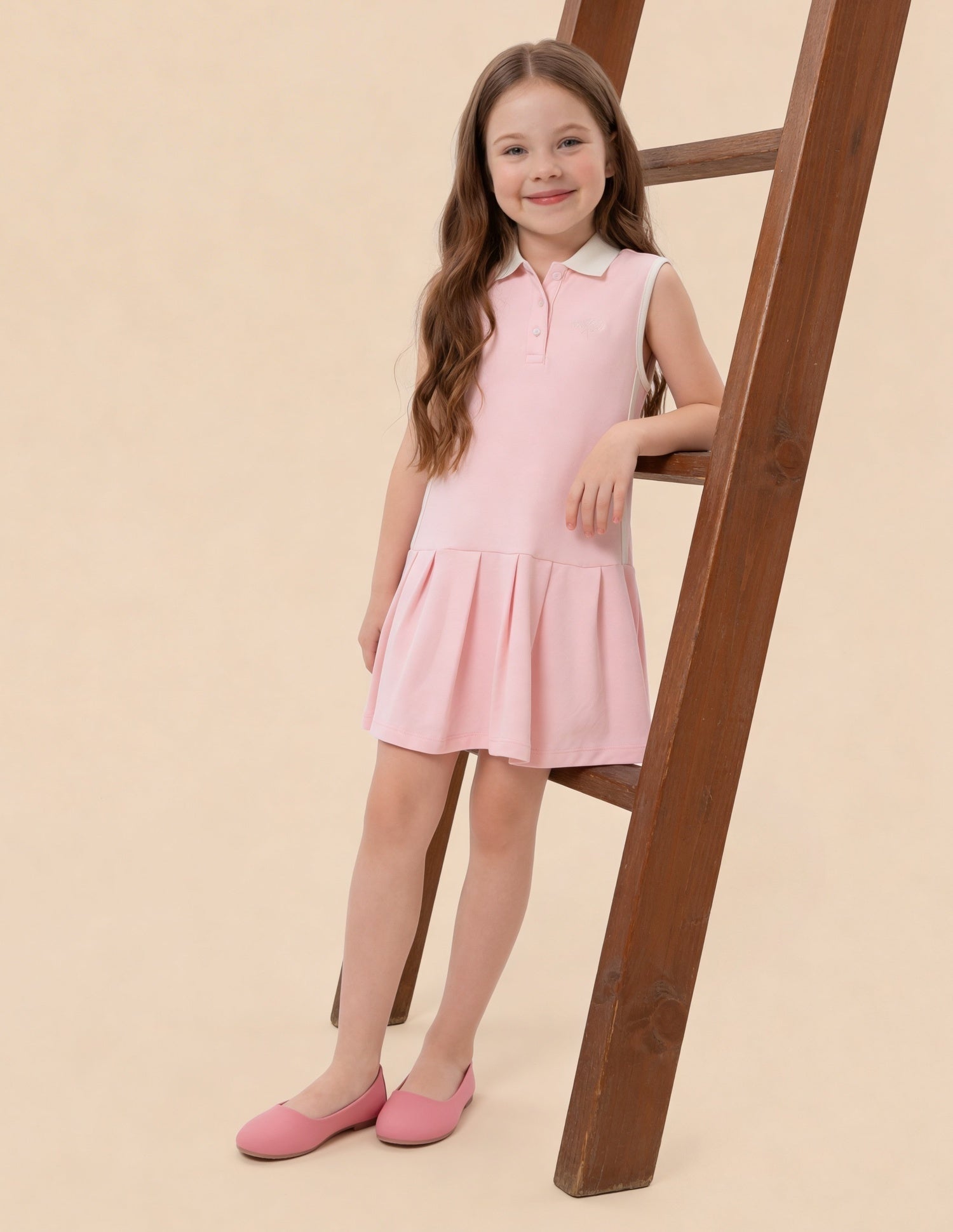 Drop Waist A-Line Knitted Dress Pink - U.S. Polo Assn. India | Large