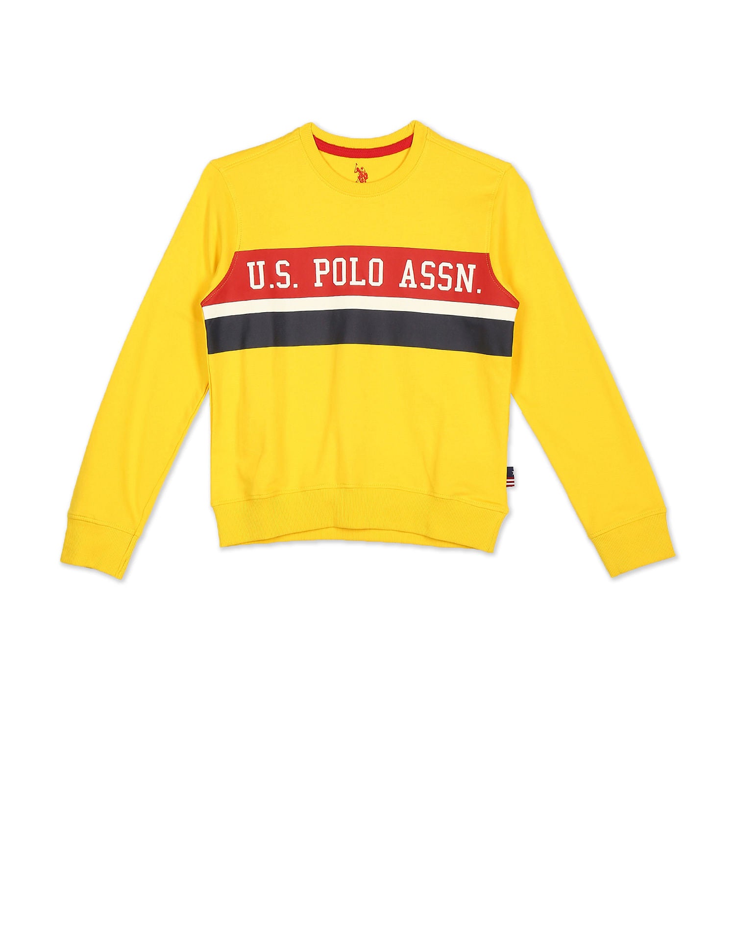 Crew Neck Brand Print Sweatshirt