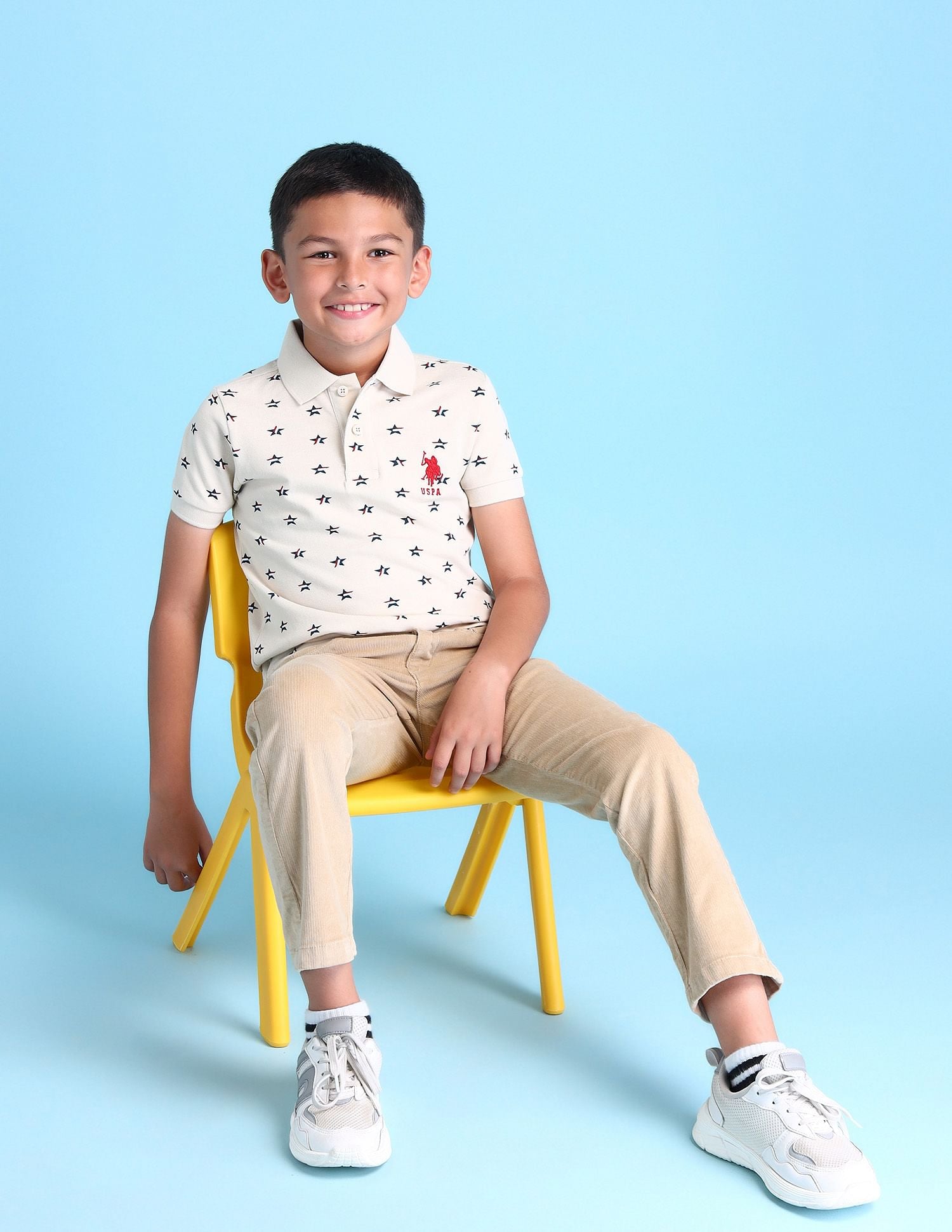 Boys Geometric Polo Shirt