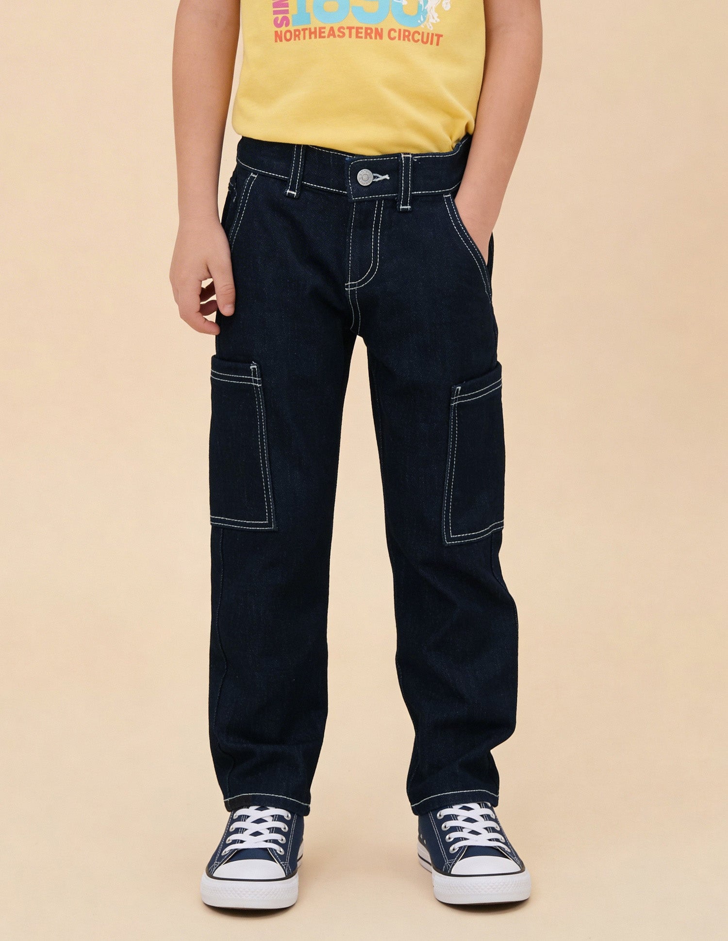 Relaxed Fit Blue Jeans