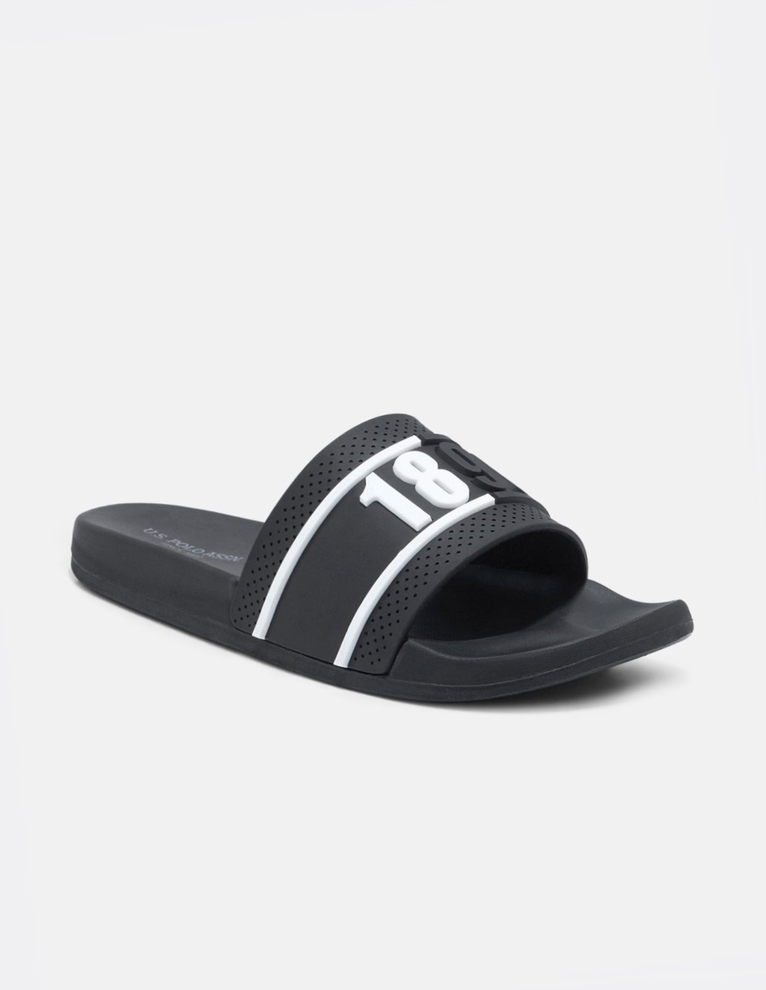 Numeric Embossed Alfie Sliders Black - U.S. Polo Assn. India | Large