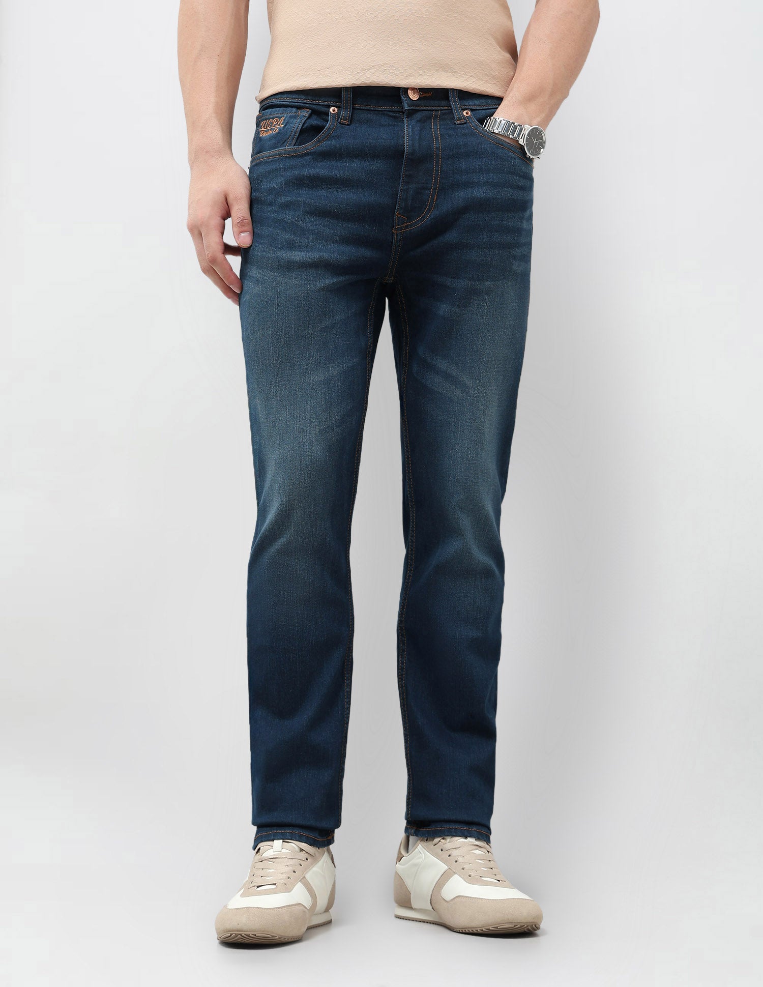 Harold Slim Straight Fit Blue Jeans Indigo - U.S. Polo Assn. India | Large