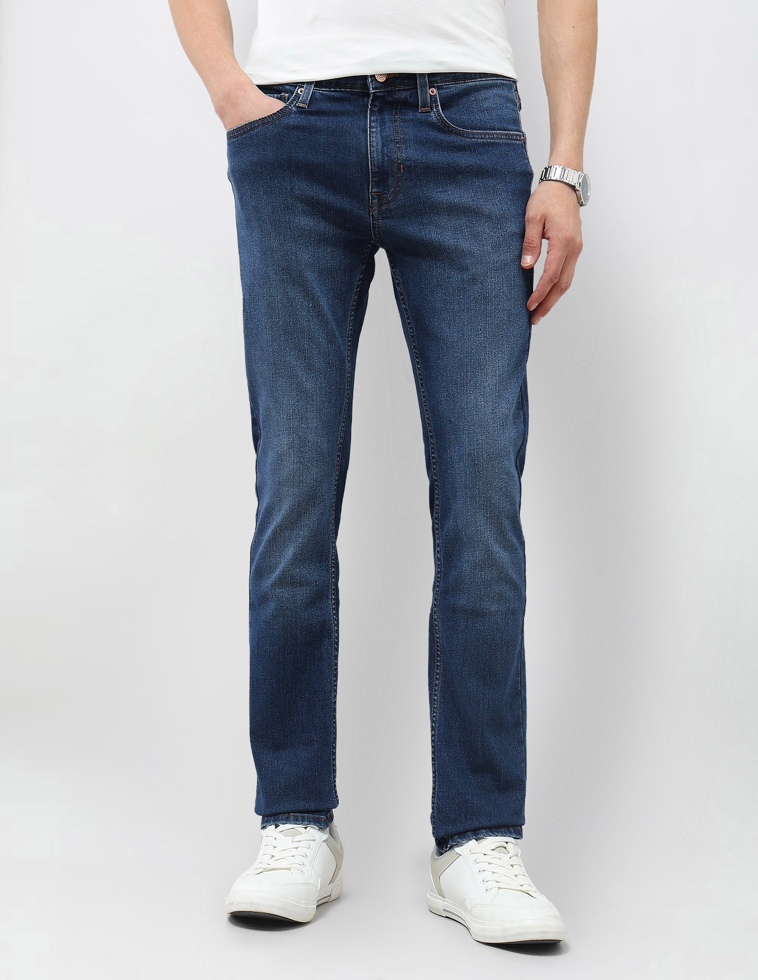 Regallo Skinny Fit Stone Washed Jeans Dark Blue - U.S. Polo Assn. India | Large