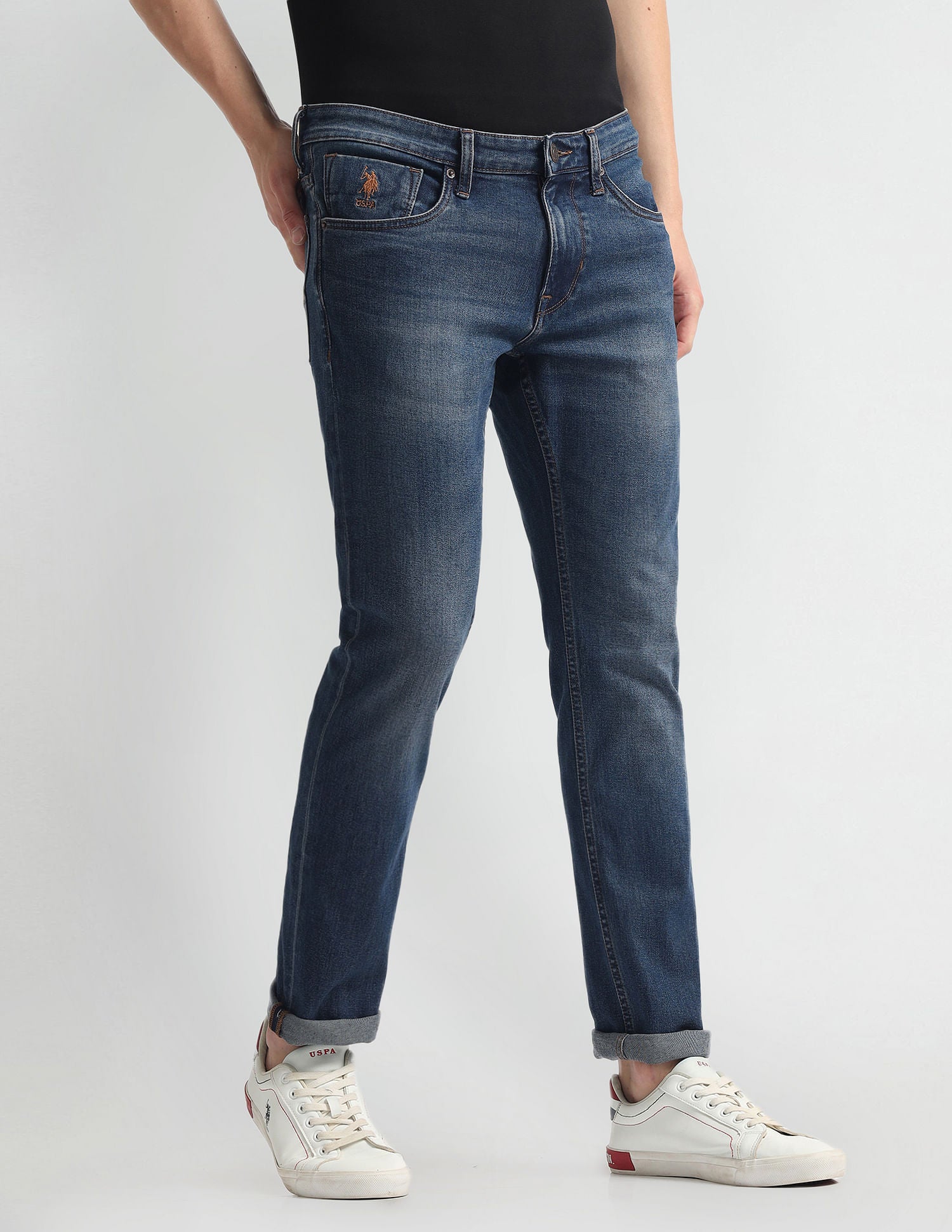 Brandon Slim Tapered Blue Jeans Blue - U.S. Polo Assn. India | Large