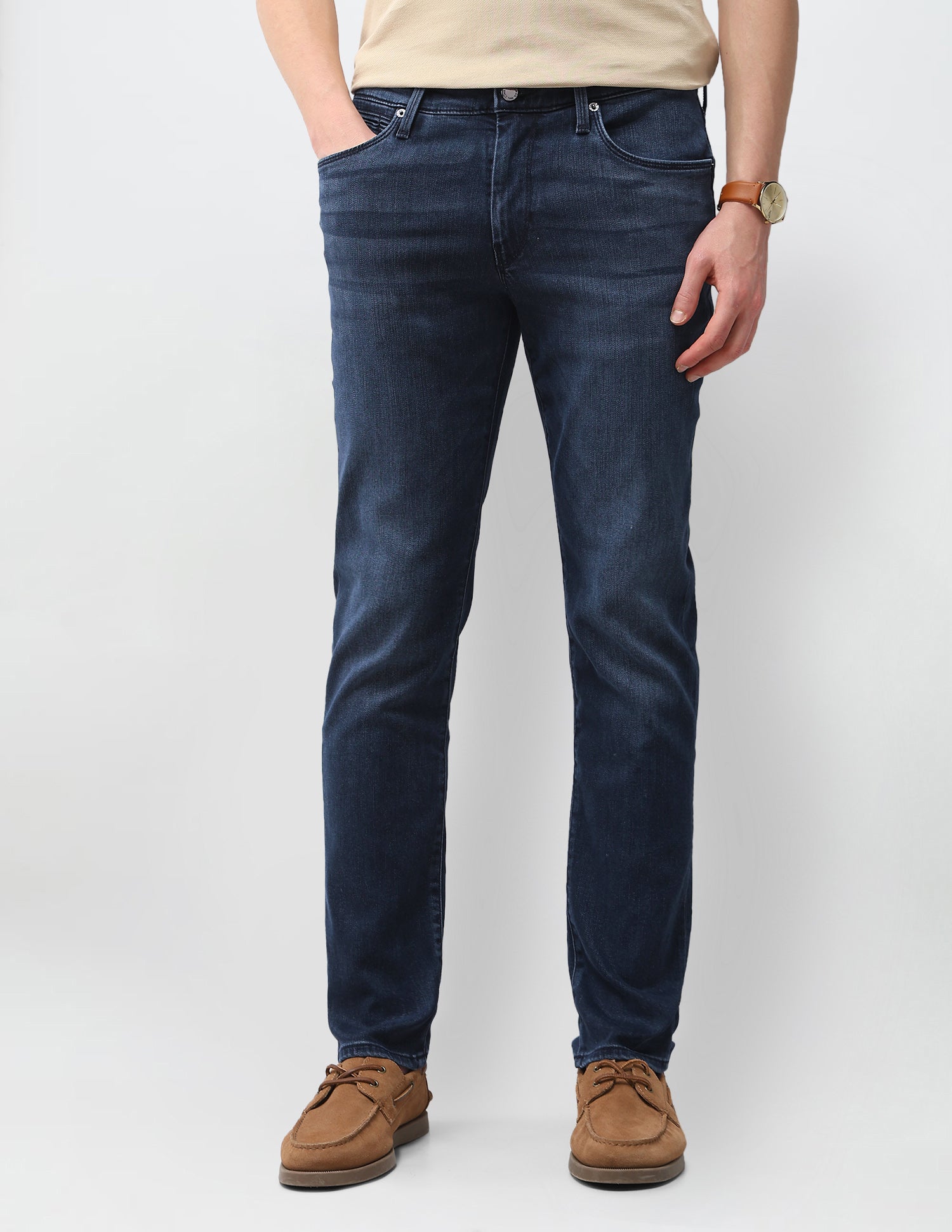Brandon Slim Tapered Fit Blue Jeans Blue - U.S. Polo Assn. India | Large