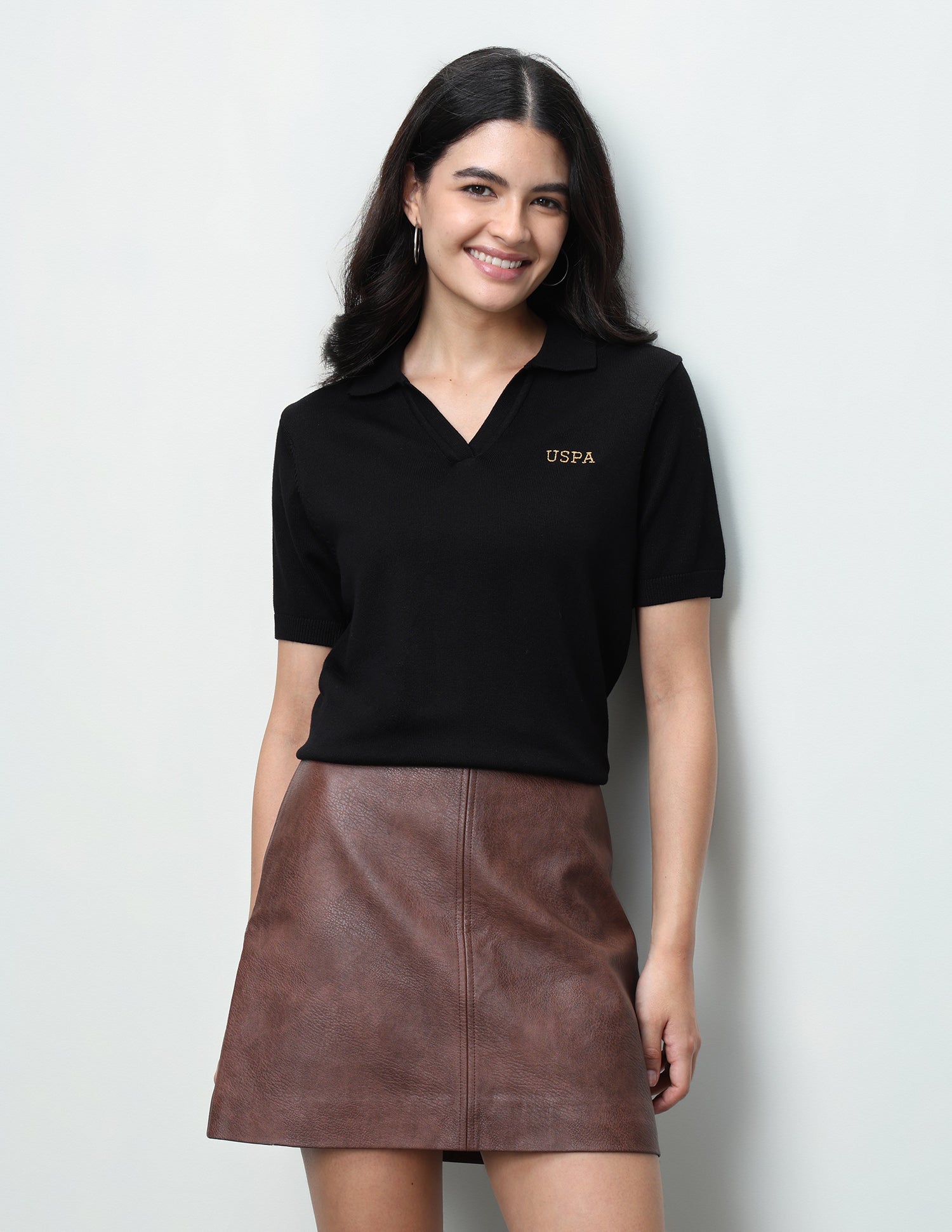 Solid Relaxed Fit Top Black - U.S. Polo Assn. India | Large