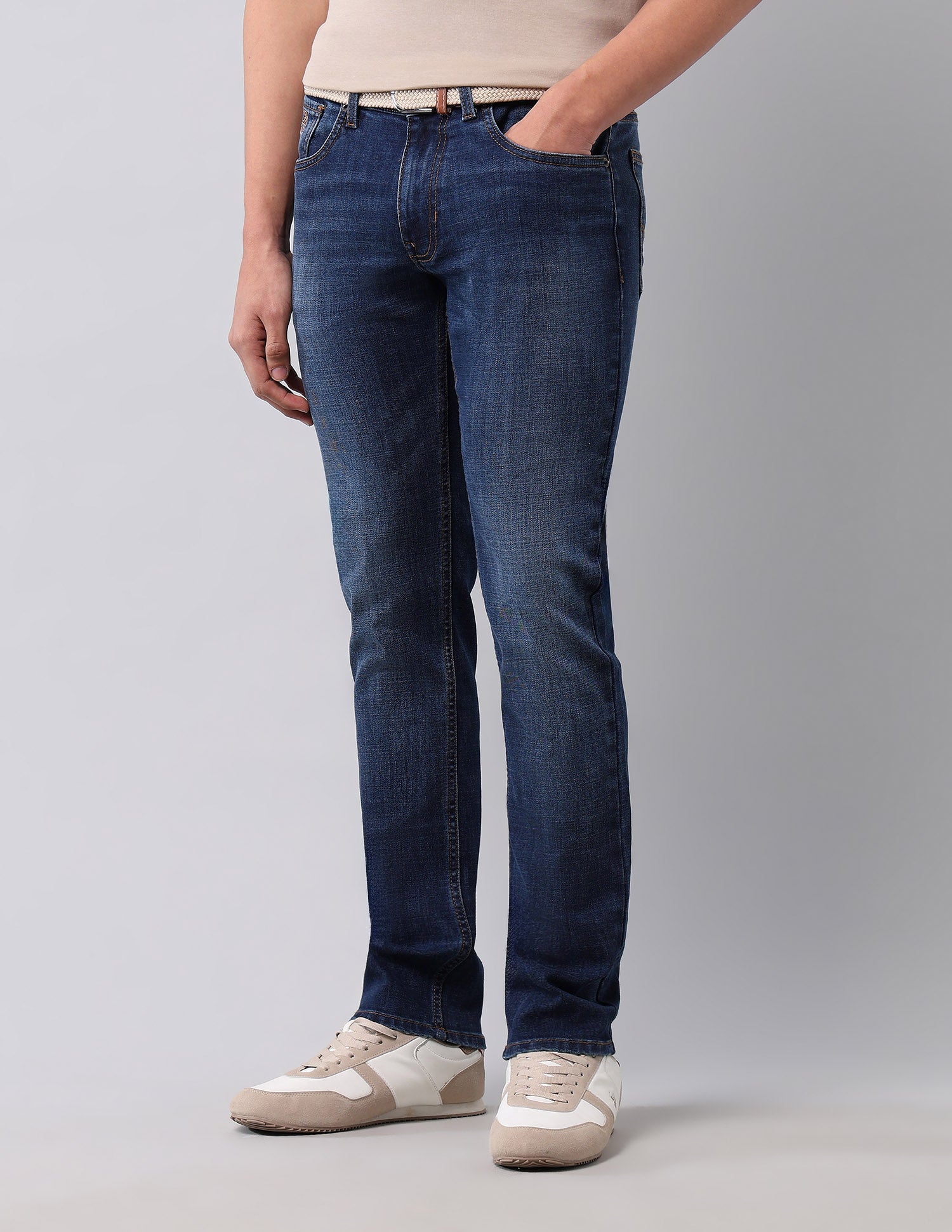 Brandon Slim Tapered Fit Blue Jeans