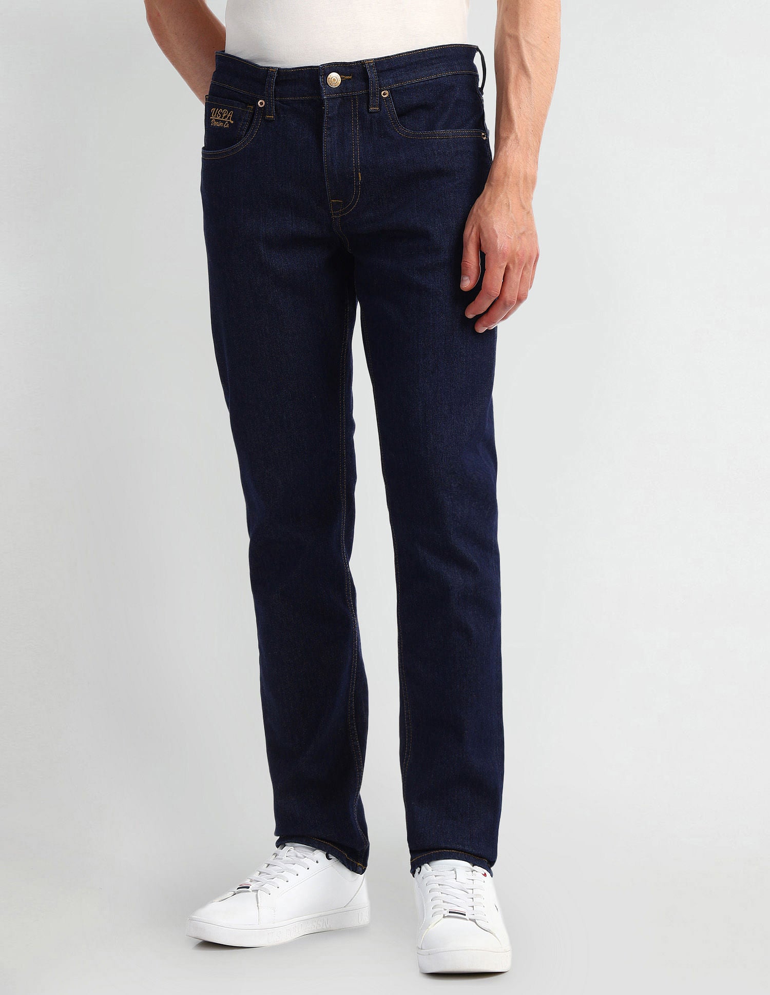 Regallo Skinny Fit Blue Jeans Navy - U.S. Polo Assn. India | Large