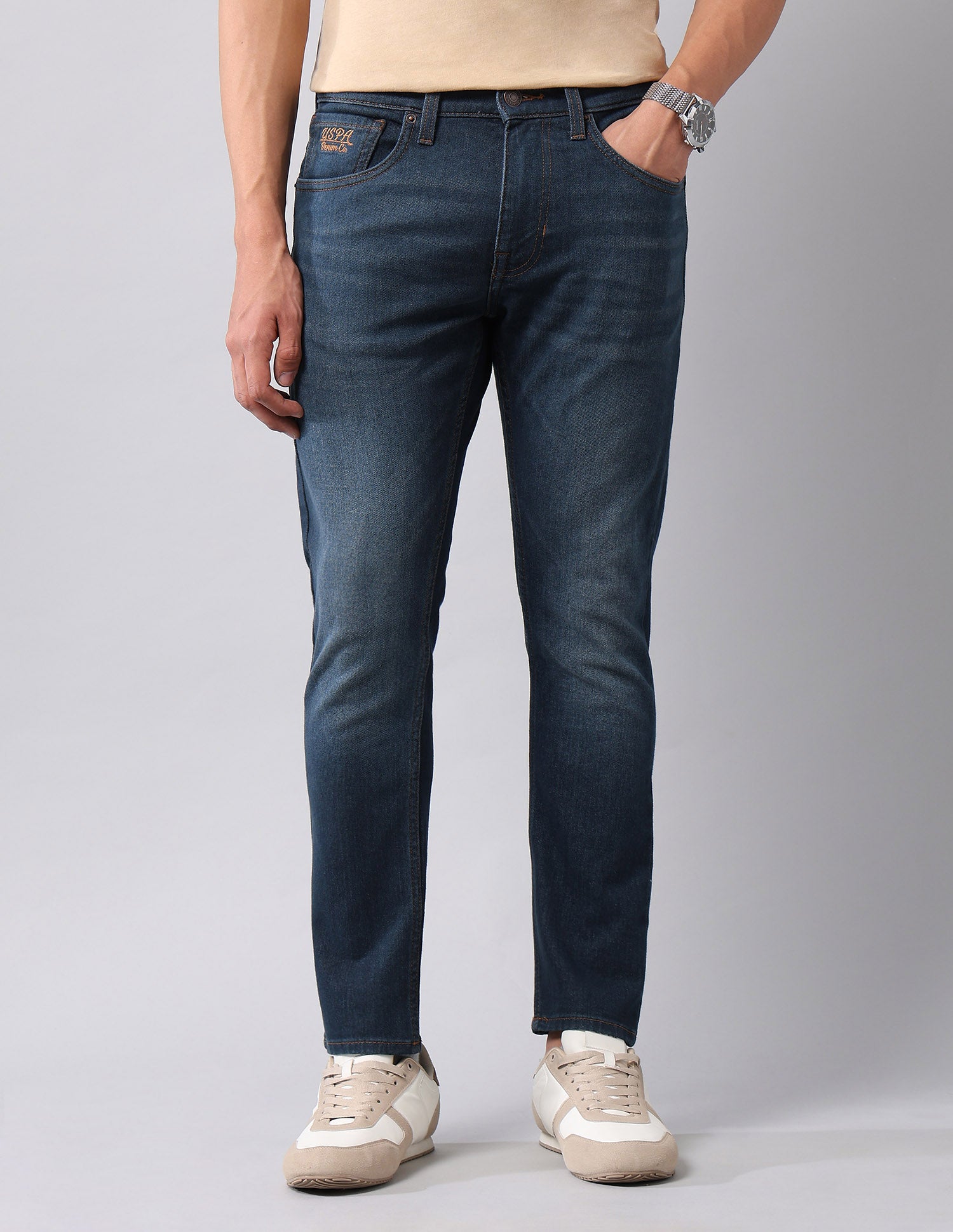 Henry Tapered Fit Blue Jeans Blue - U.S. Polo Assn. India | Large