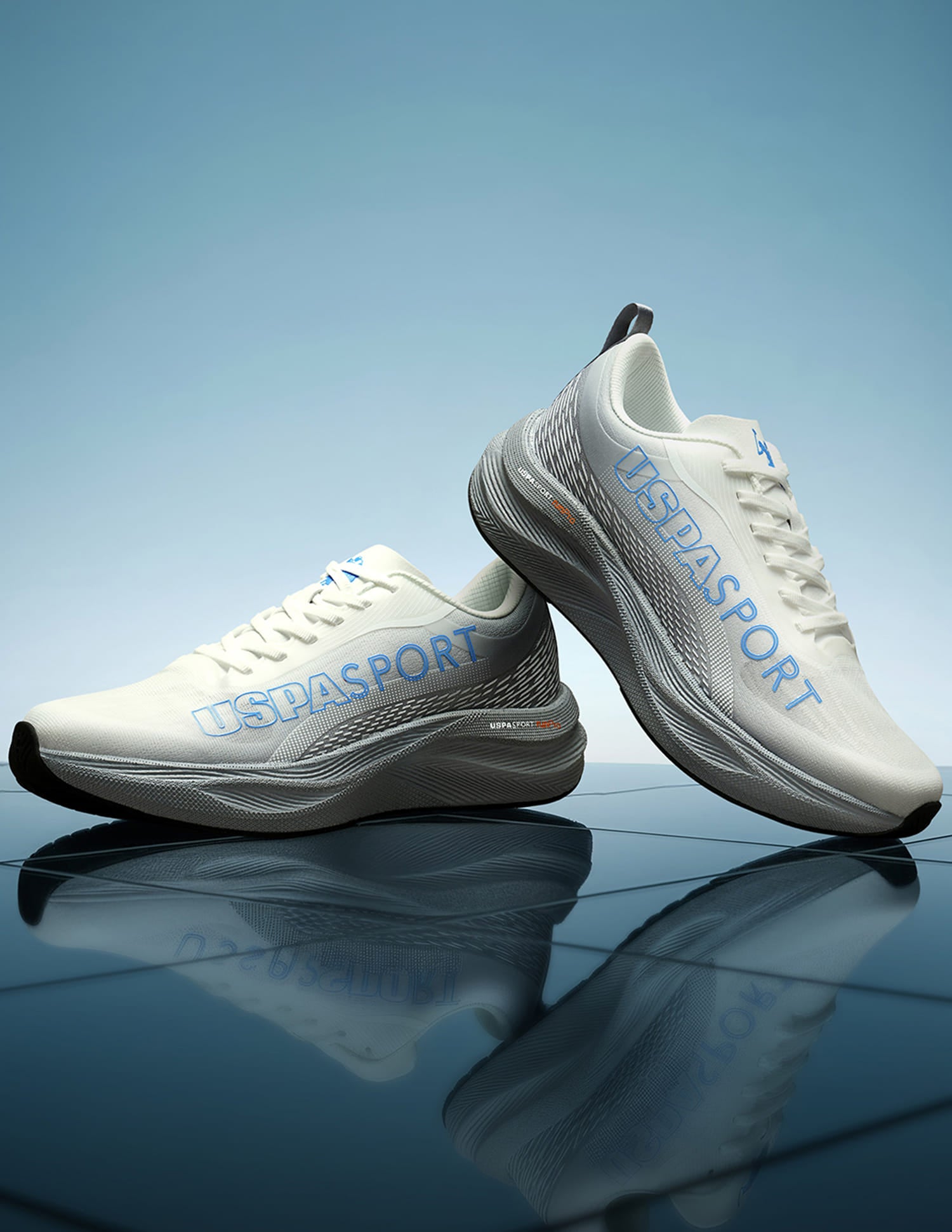 Men Oskar USPA Sport Runpro Running Shoes White - U.S. Polo Assn. India | Large