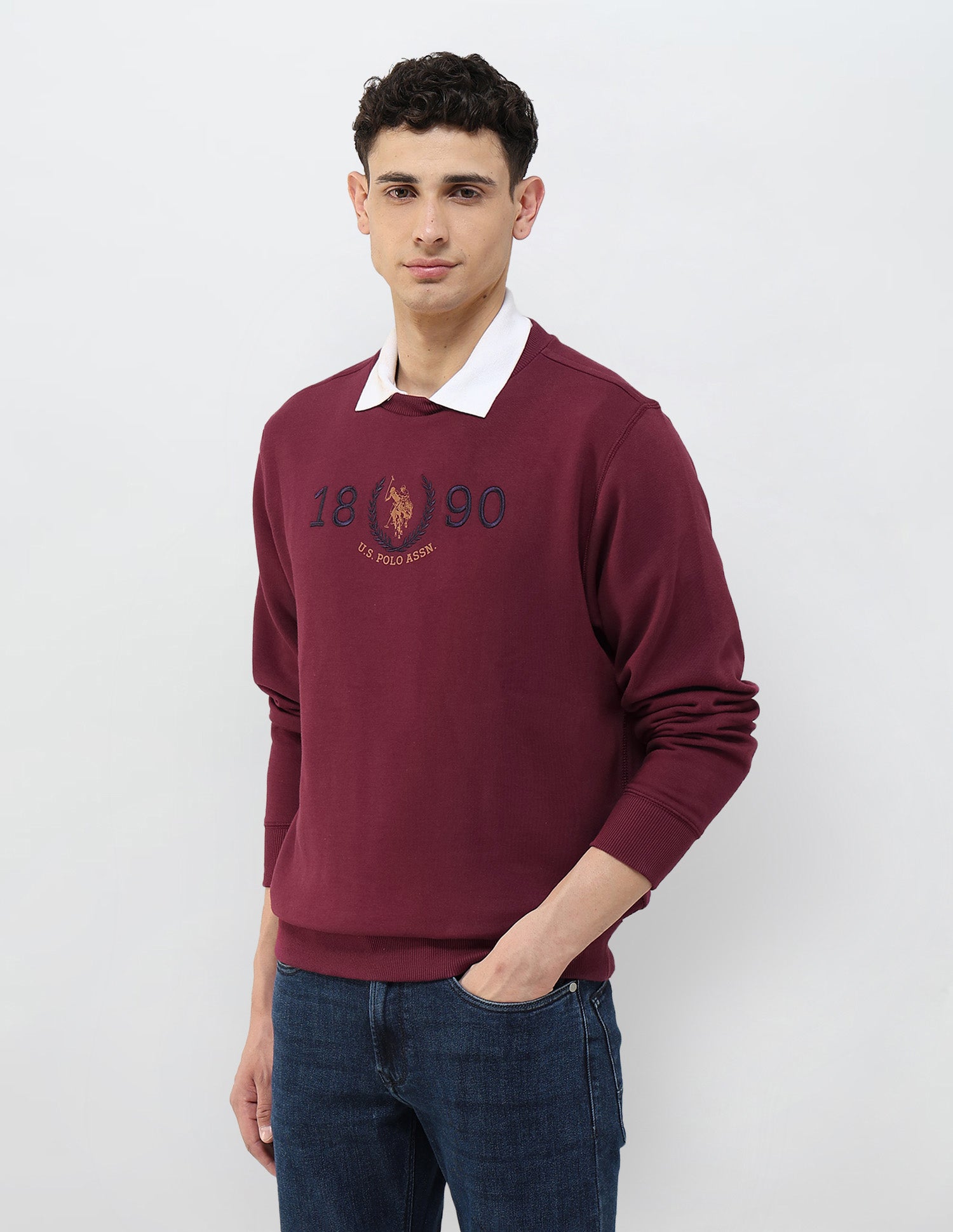 Numeric Brand Embroidered Regular Fit Sweatshirt