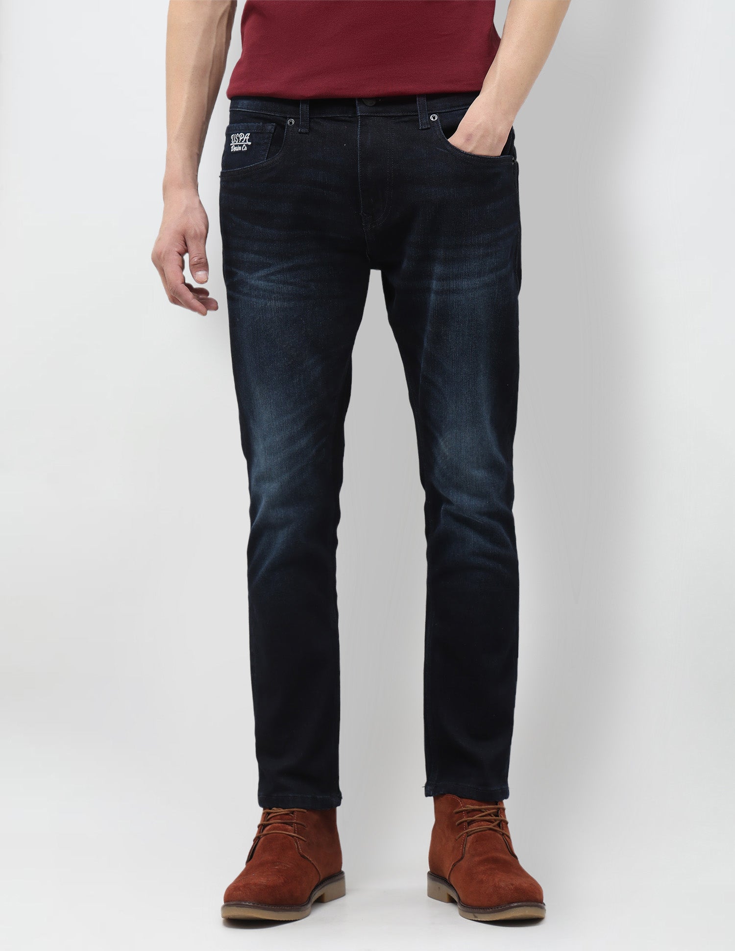 Henry Tapered Fit Blue Jeans Dark Indigo - U.S. Polo Assn. India | Large