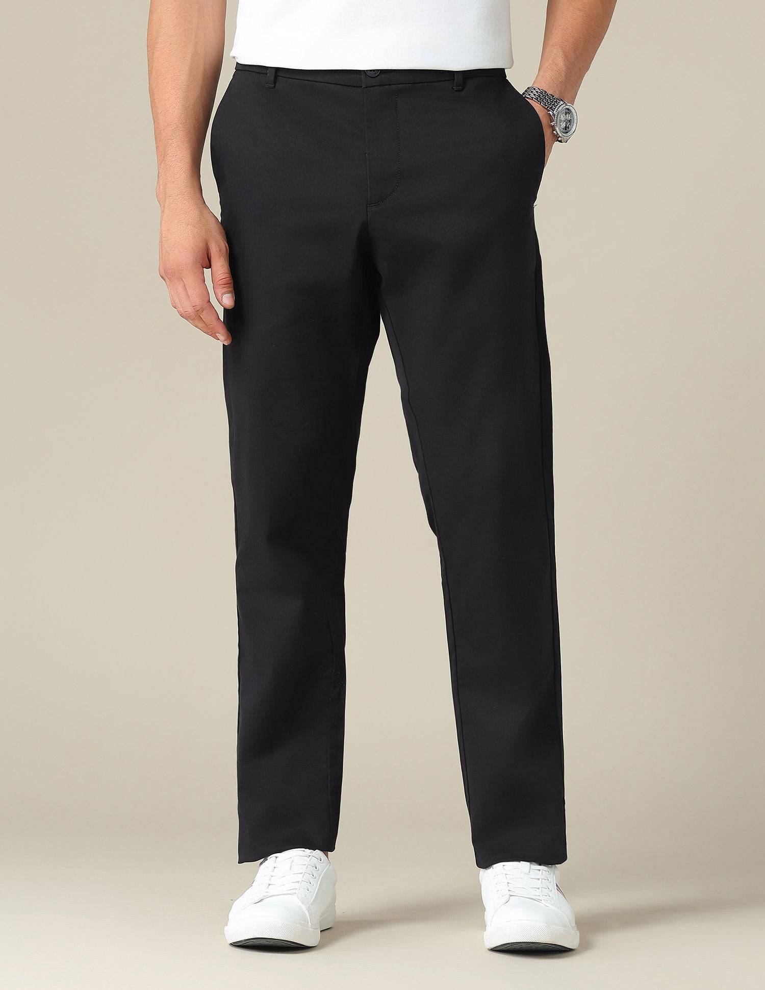 Denver Slim Fit Dobby Trousers