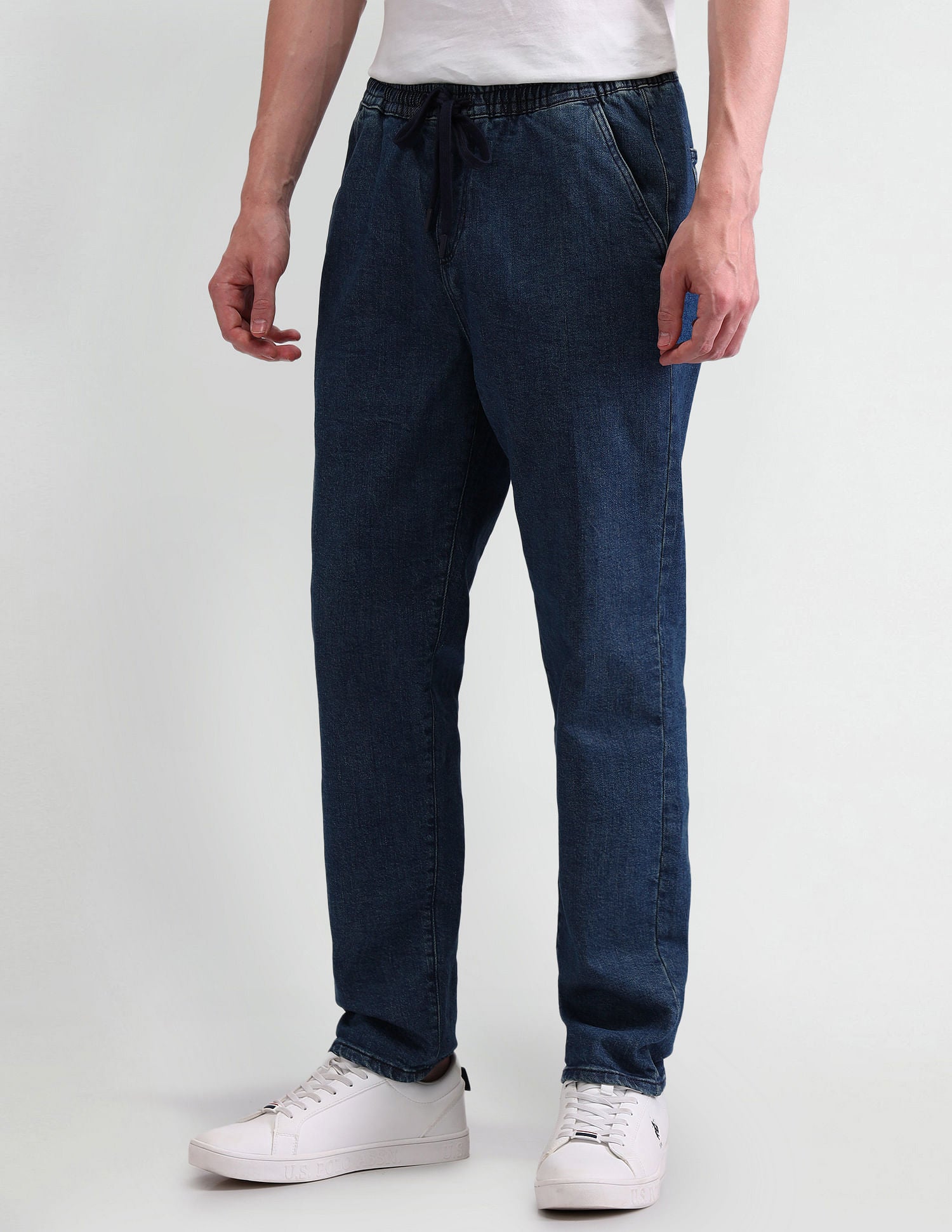 Slim Fit Blue Jogger Jeans Blue - U.S. Polo Assn. India | Large