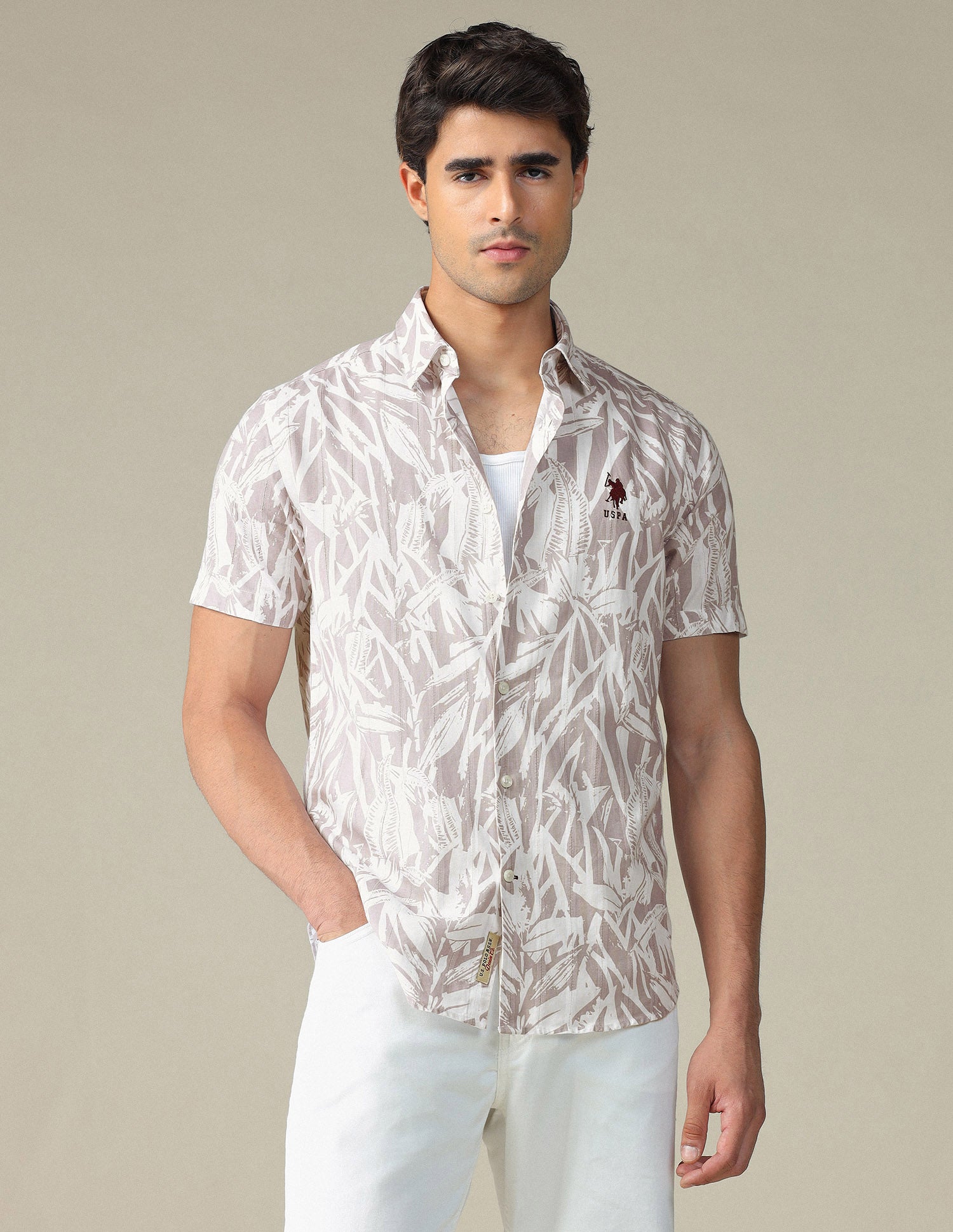 Tropical Printed Dobby Shirt