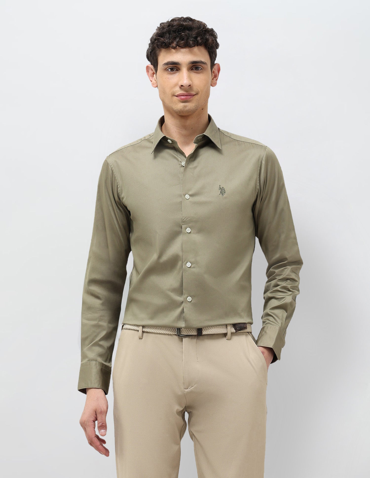 Satin Tailored Fit Shirt