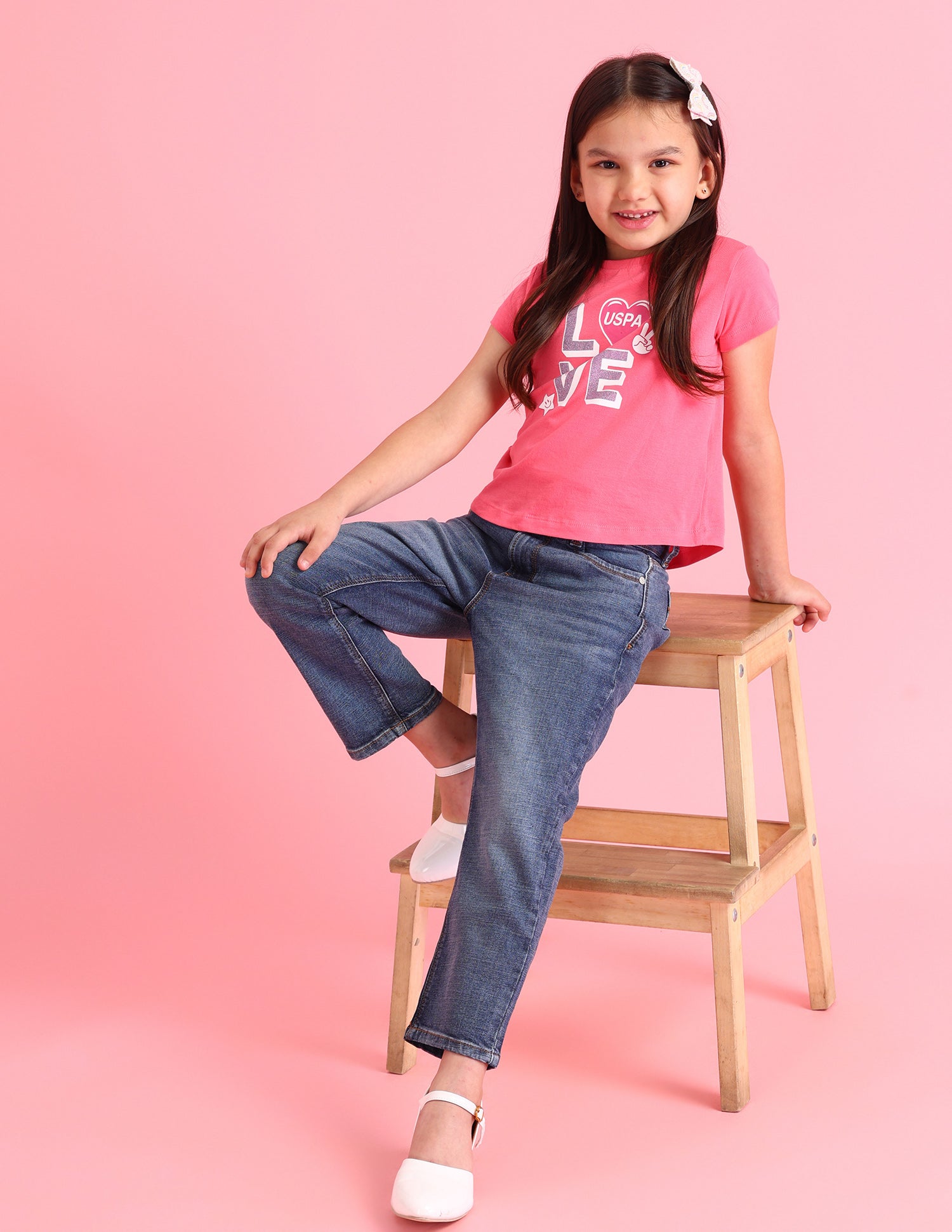 Girls Mid Rise Regular Fit Jeans