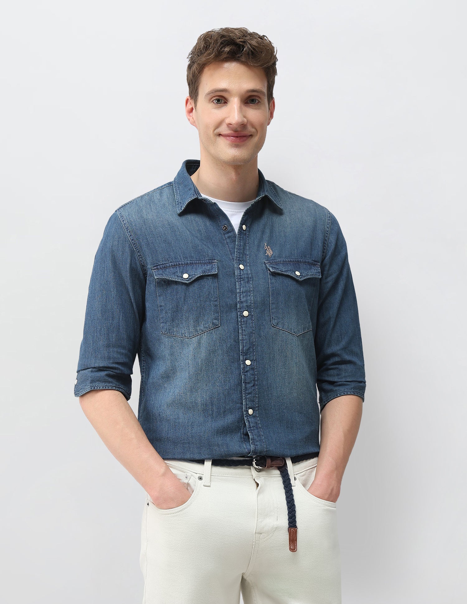 Solid Comfort Fit Shirt