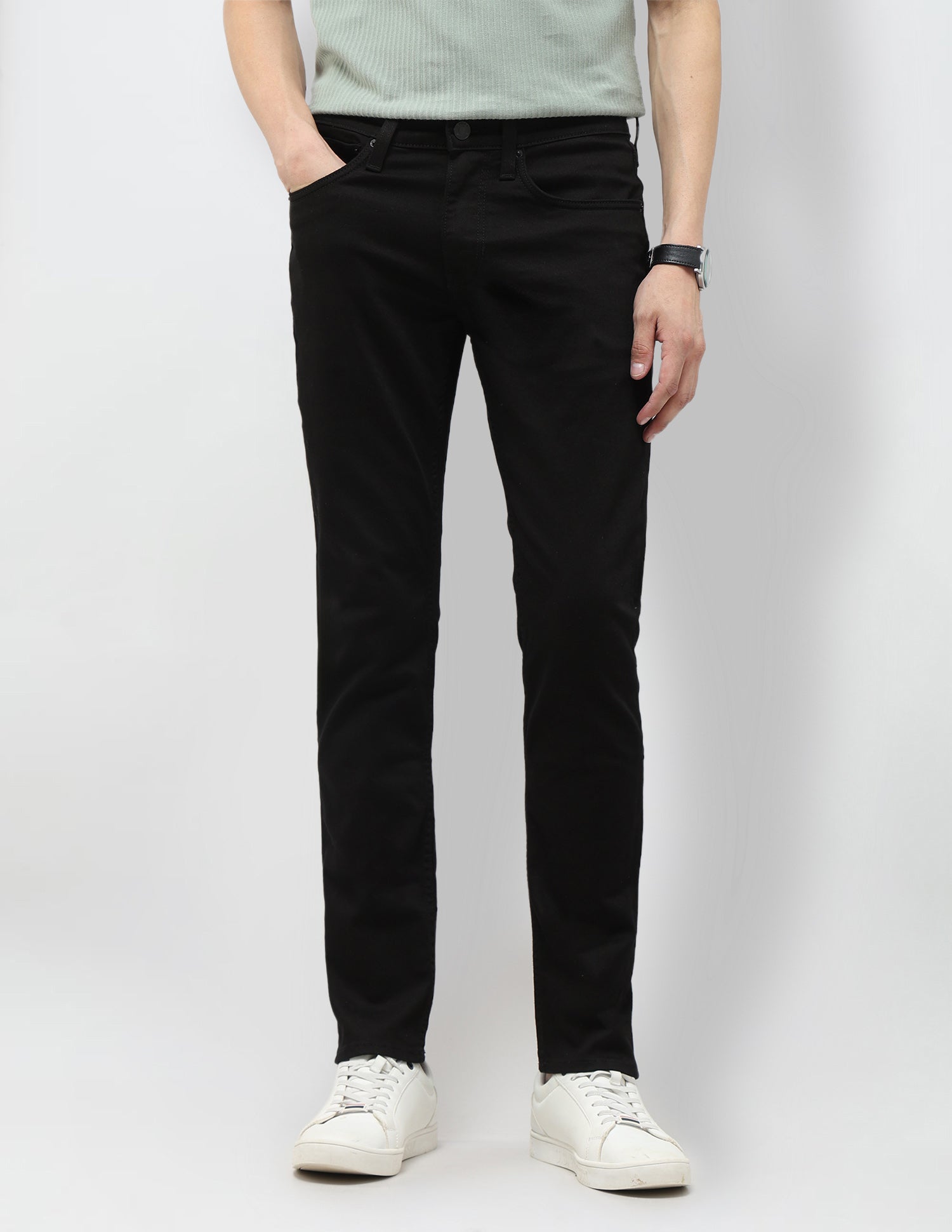 Brandon Slim Tapered Fit Black Jeans
