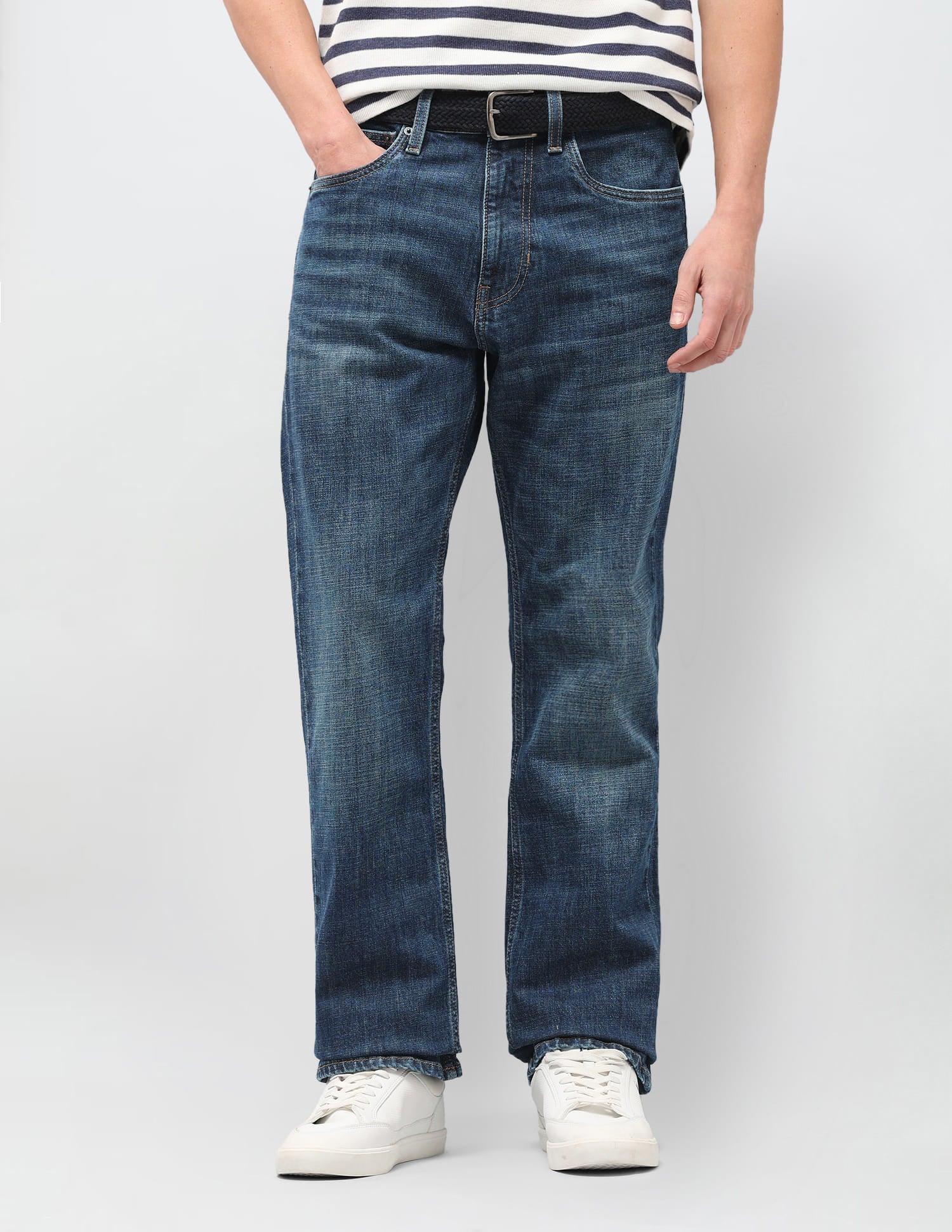 Solid Connor Fit Jeans Blue - U.S. Polo Assn. India | Large