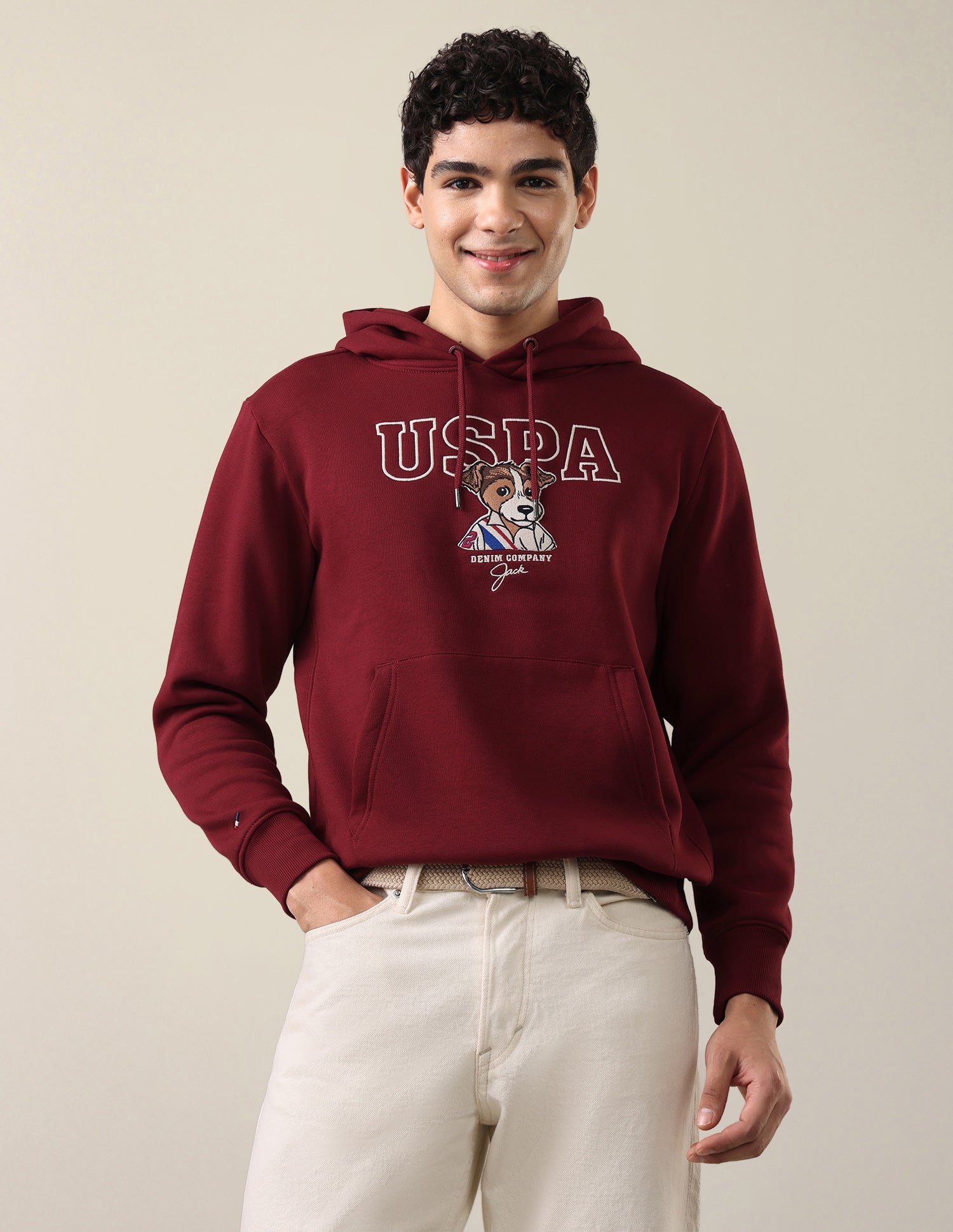 Graphic Brand Embroidered Regular Fit Sweatshirt Red - U.S. Polo Assn. India | Large