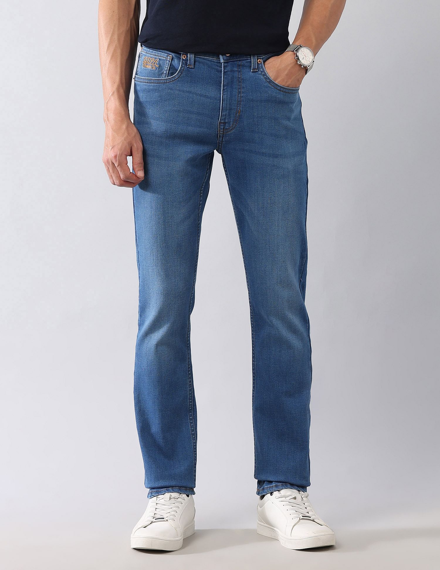 Regallo Skinny Fit Blue Jeans Blue - U.S. Polo Assn. India | Large