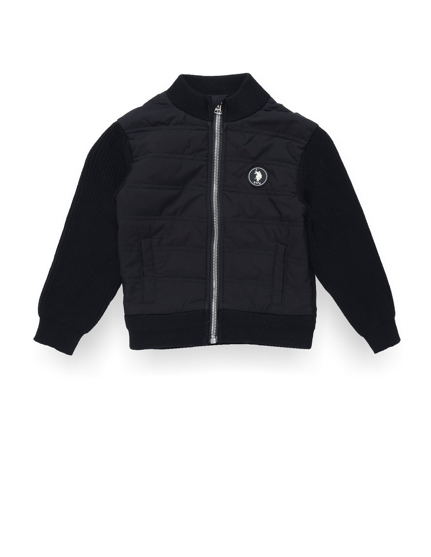 Boys High Neck Knitted Jacket – U.S. Polo Assn. India