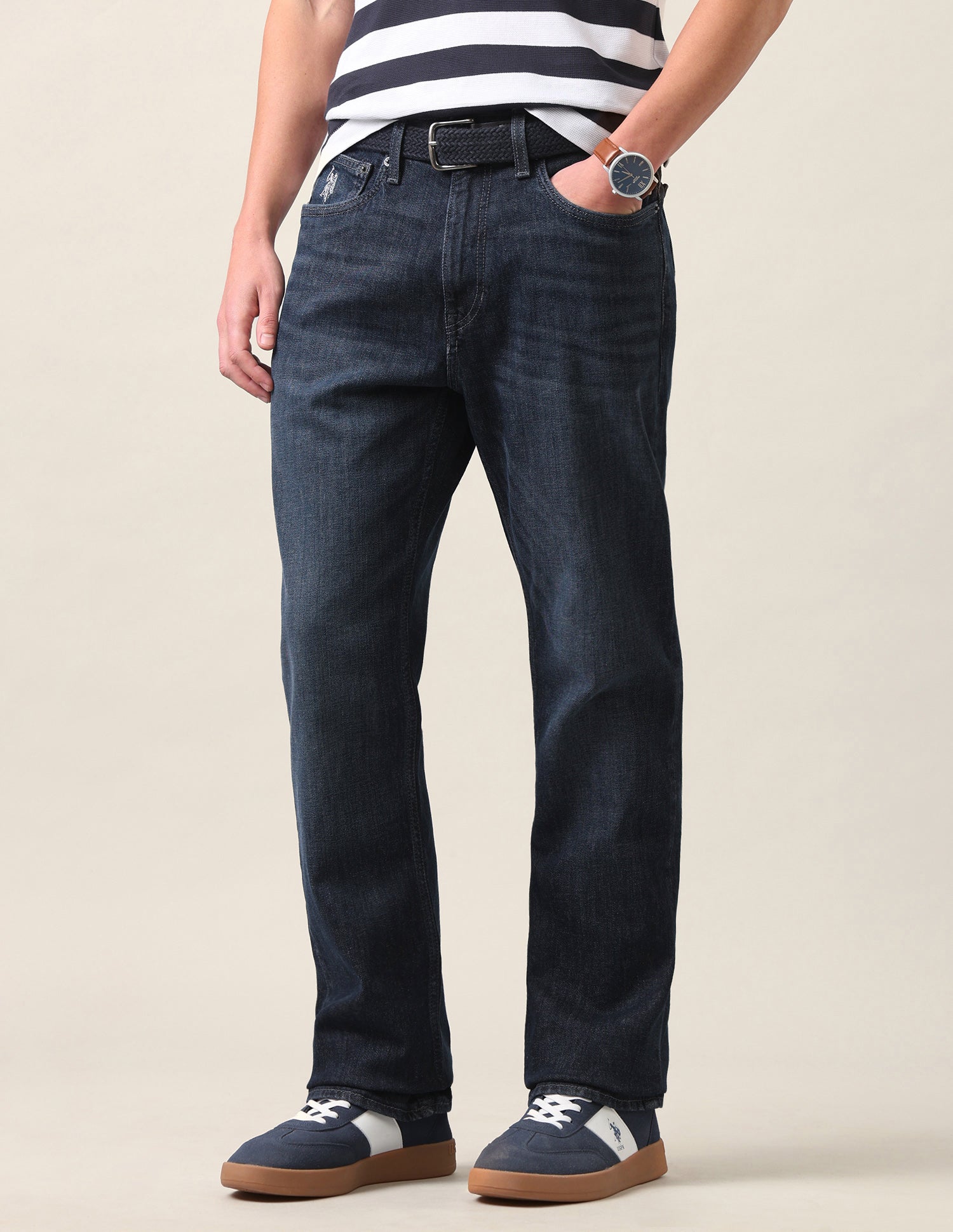 Connor Bootcut Fit Blue Jeans Dark Blue - U.S. Polo Assn. India | Large