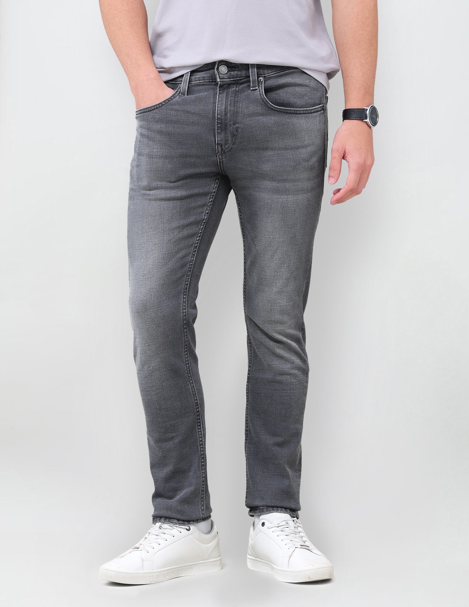Regallo Skinny Fit Grey Jeans Grey - U.S. Polo Assn. India | Large