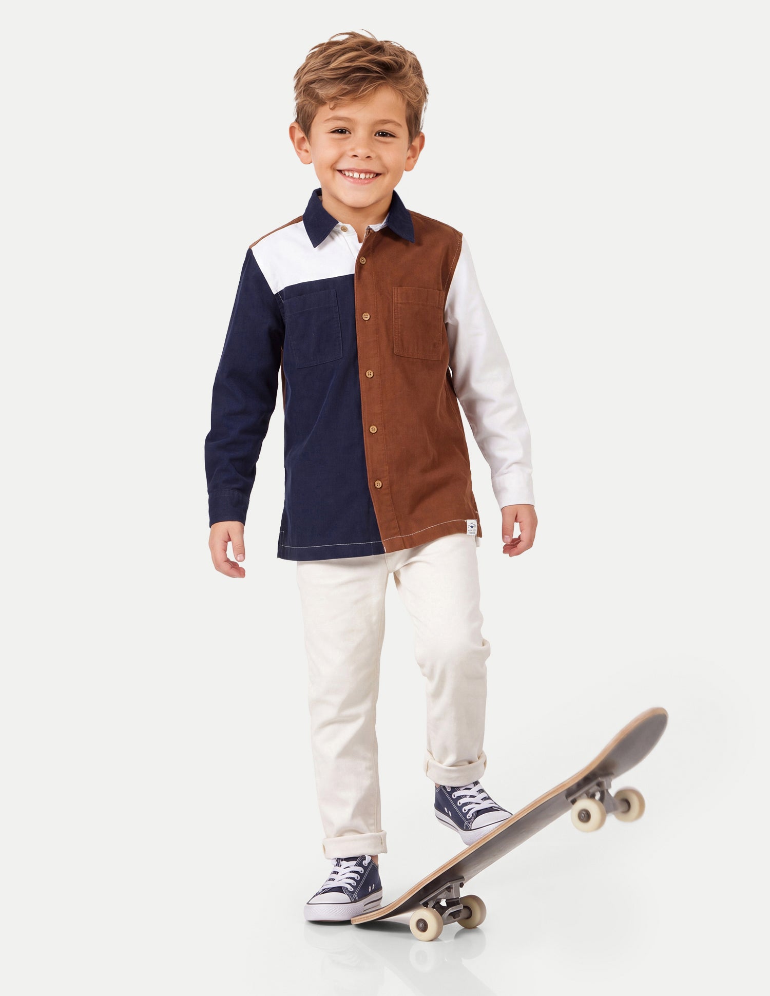Colourblocked Corduroy Shirt Rust - U.S. Polo Assn. India | Large