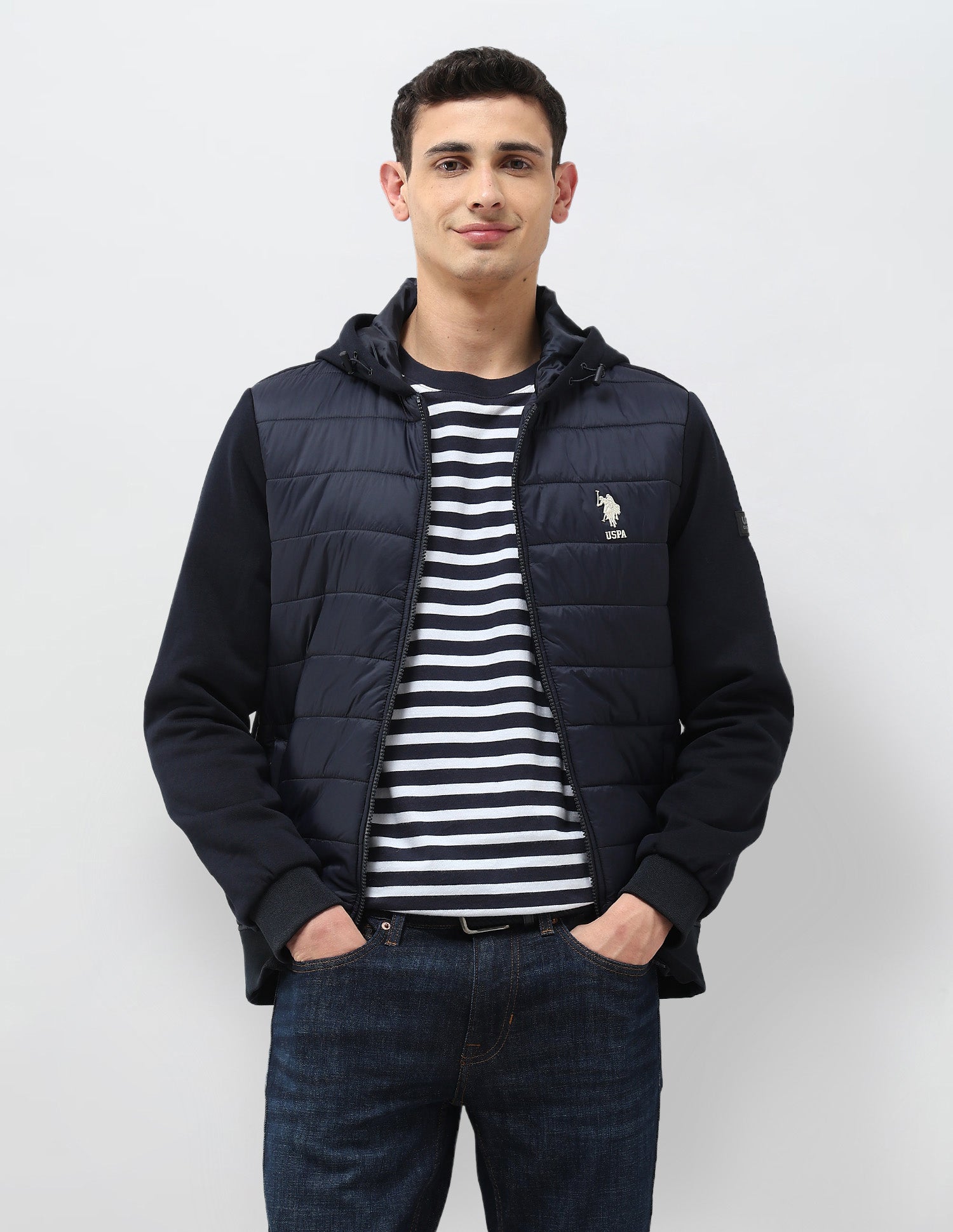 Solid Hooded Puffer Jacket