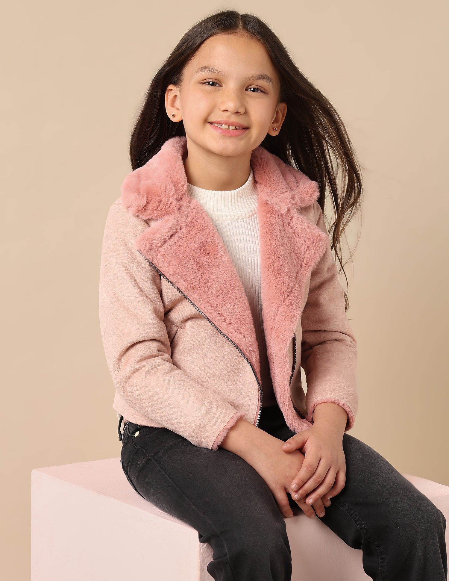 Faux Fur Lined Casual Jacket Light Pink - U.S. Polo Assn. India | Large