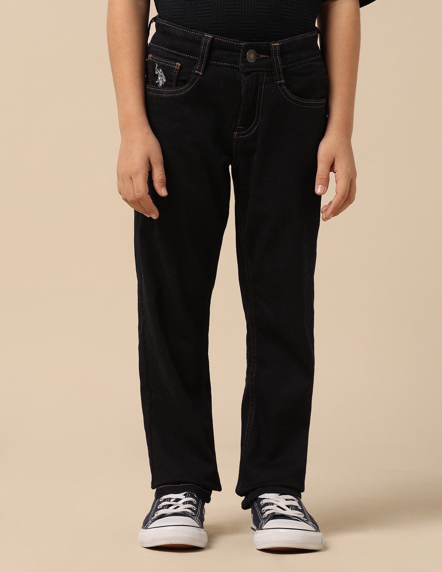 Boys Mid Rise Relaxed Fit Jeans