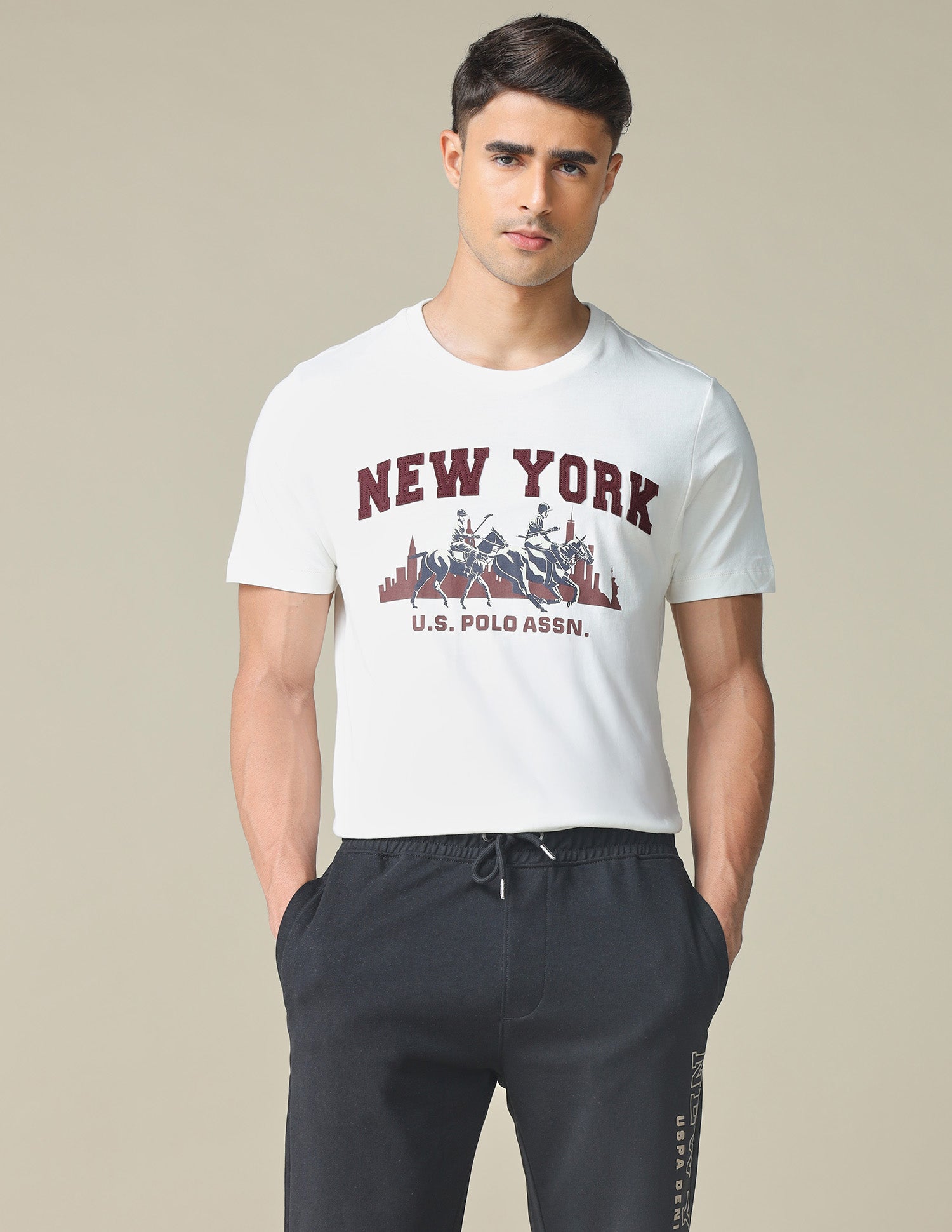 Pure Cotton Graphic Printed T- Shirt